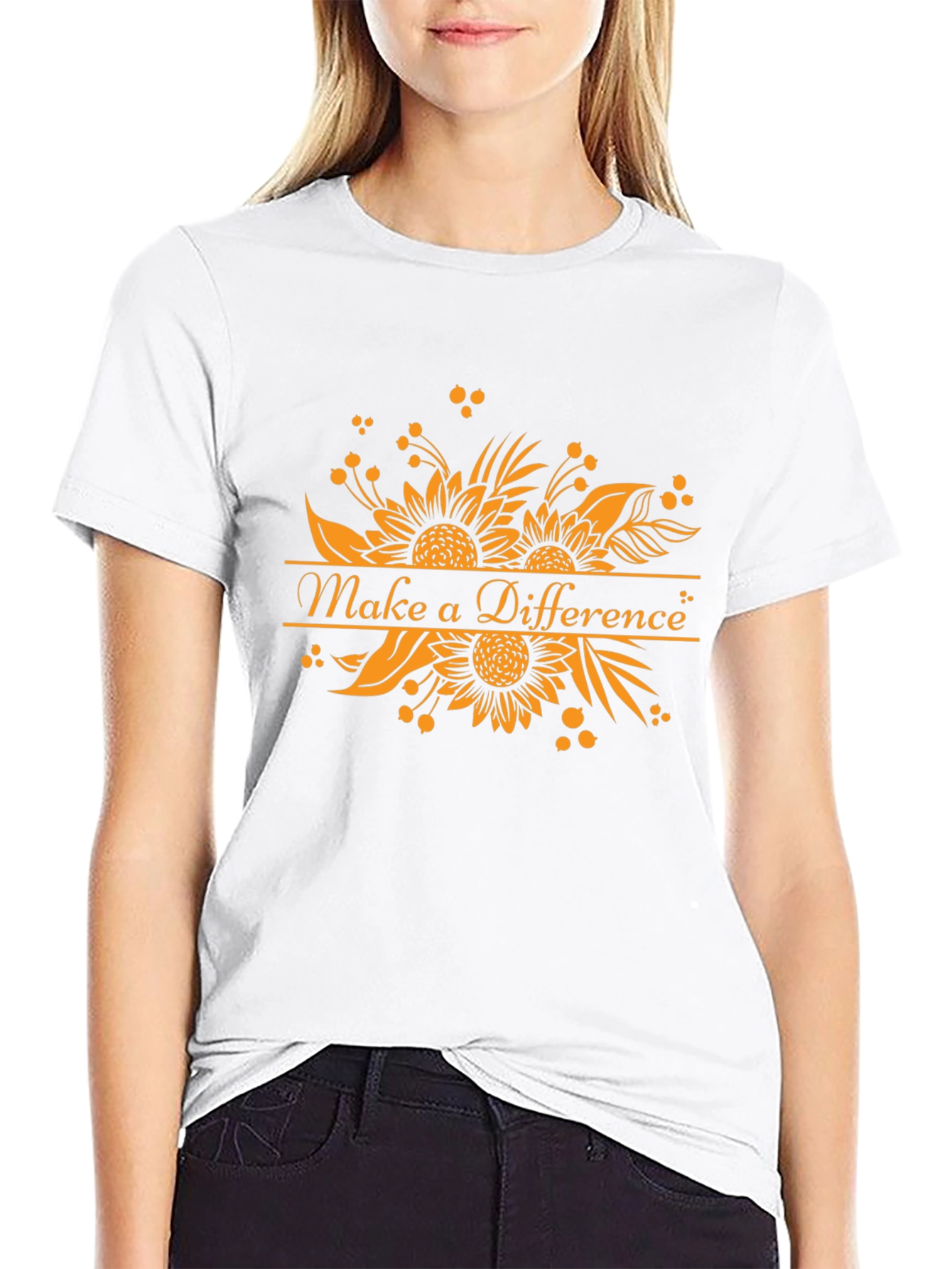 Make a Difference Sunflower Graphic Tee