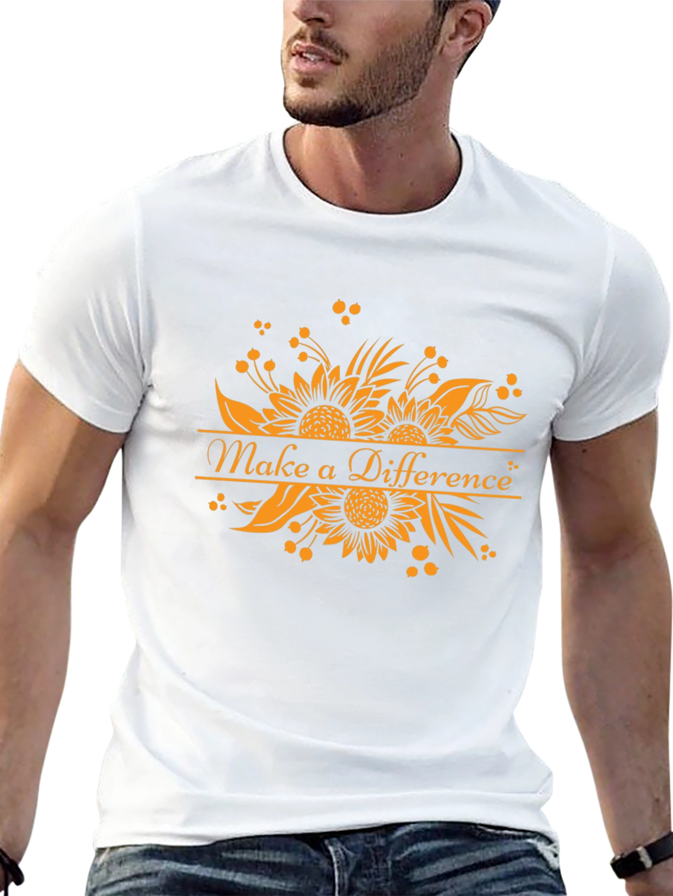 Make a Difference Sunflower Graphic Tee