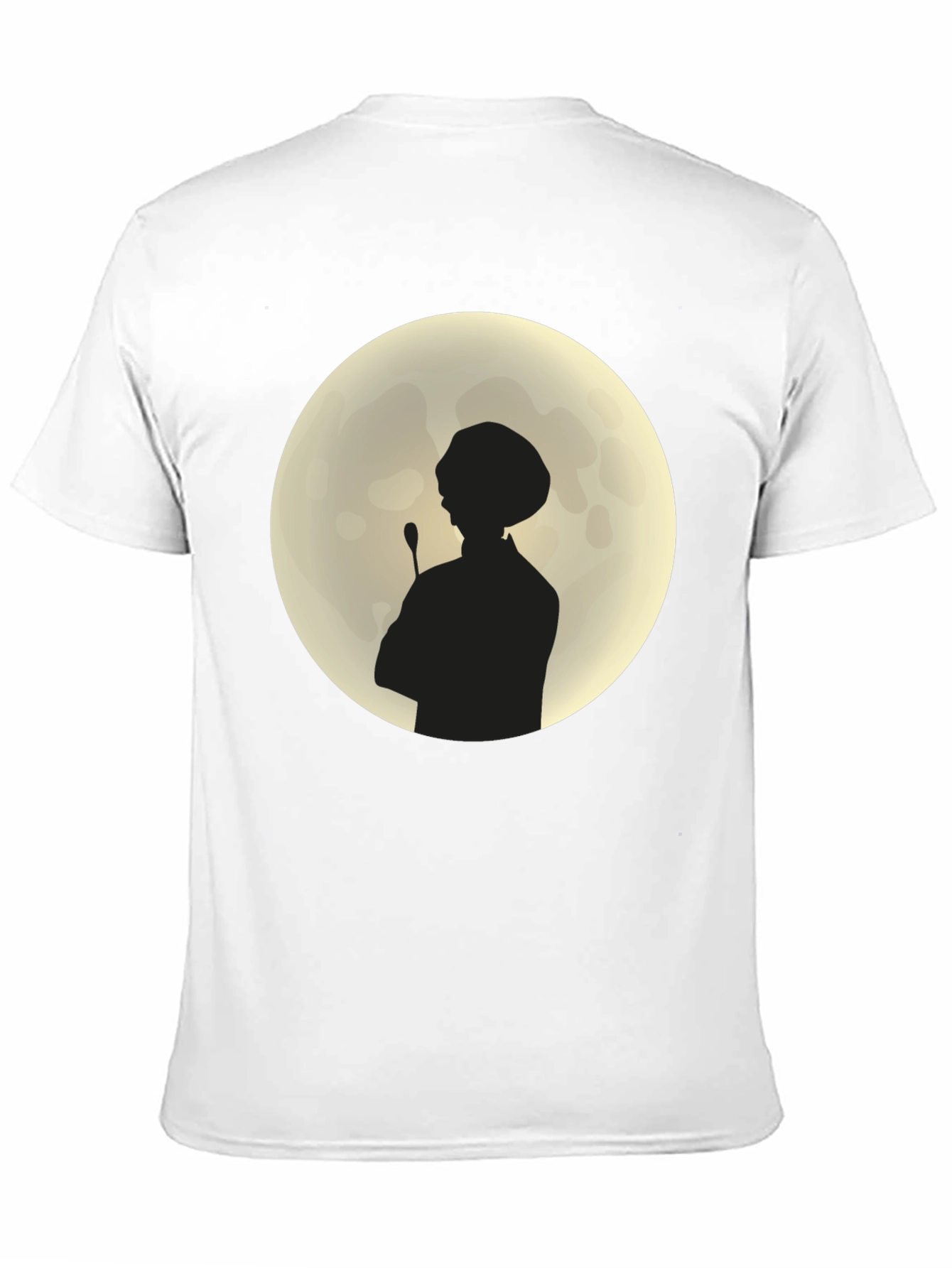 Silhouette Chef on Moon Black T-Shirt