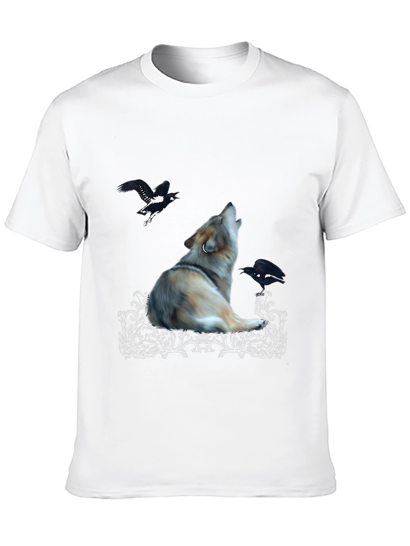 Wolf & Raven Graphic Tee - Black
