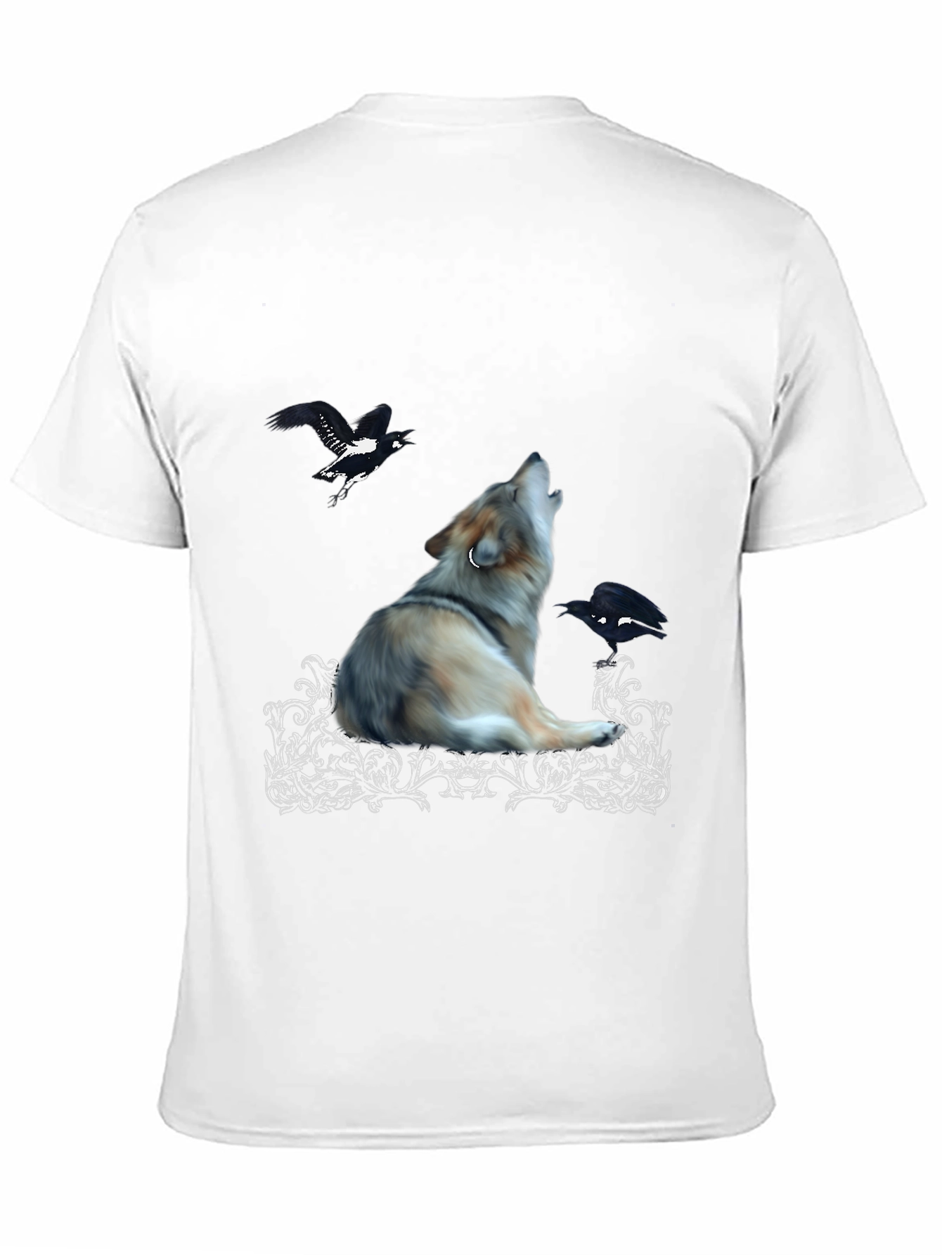Wolf & Raven Graphic Tee - Black