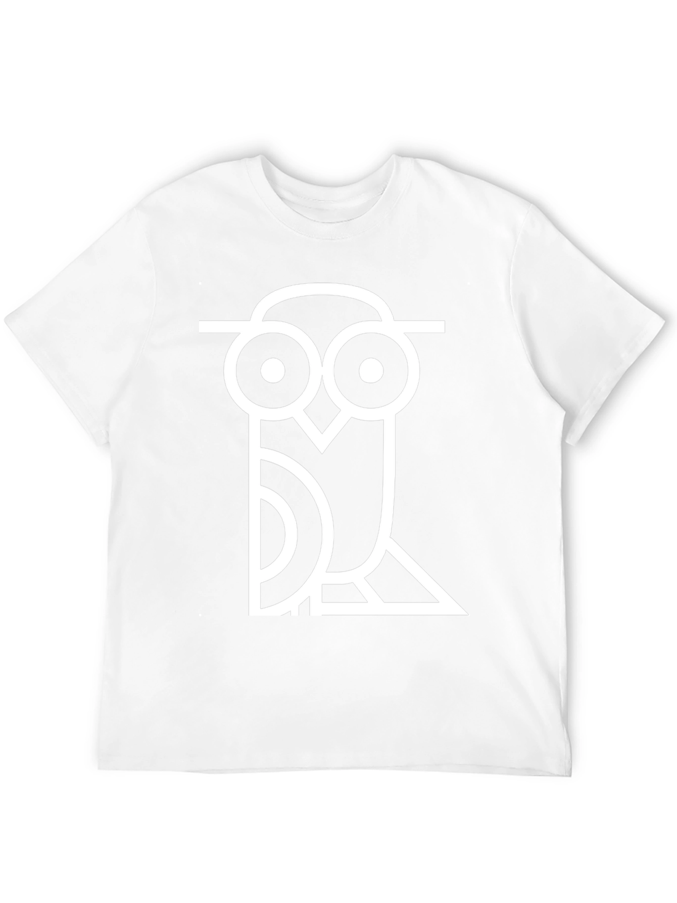 Abstract Owl Graphic Print Black T-Shirt