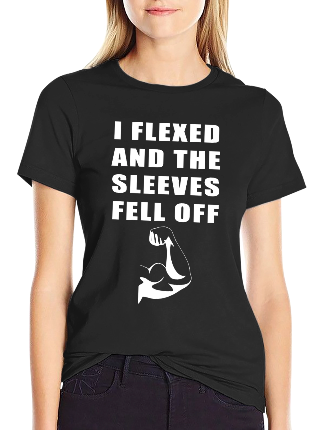 I Flexed Sleeves Fell Off Graphic Tee