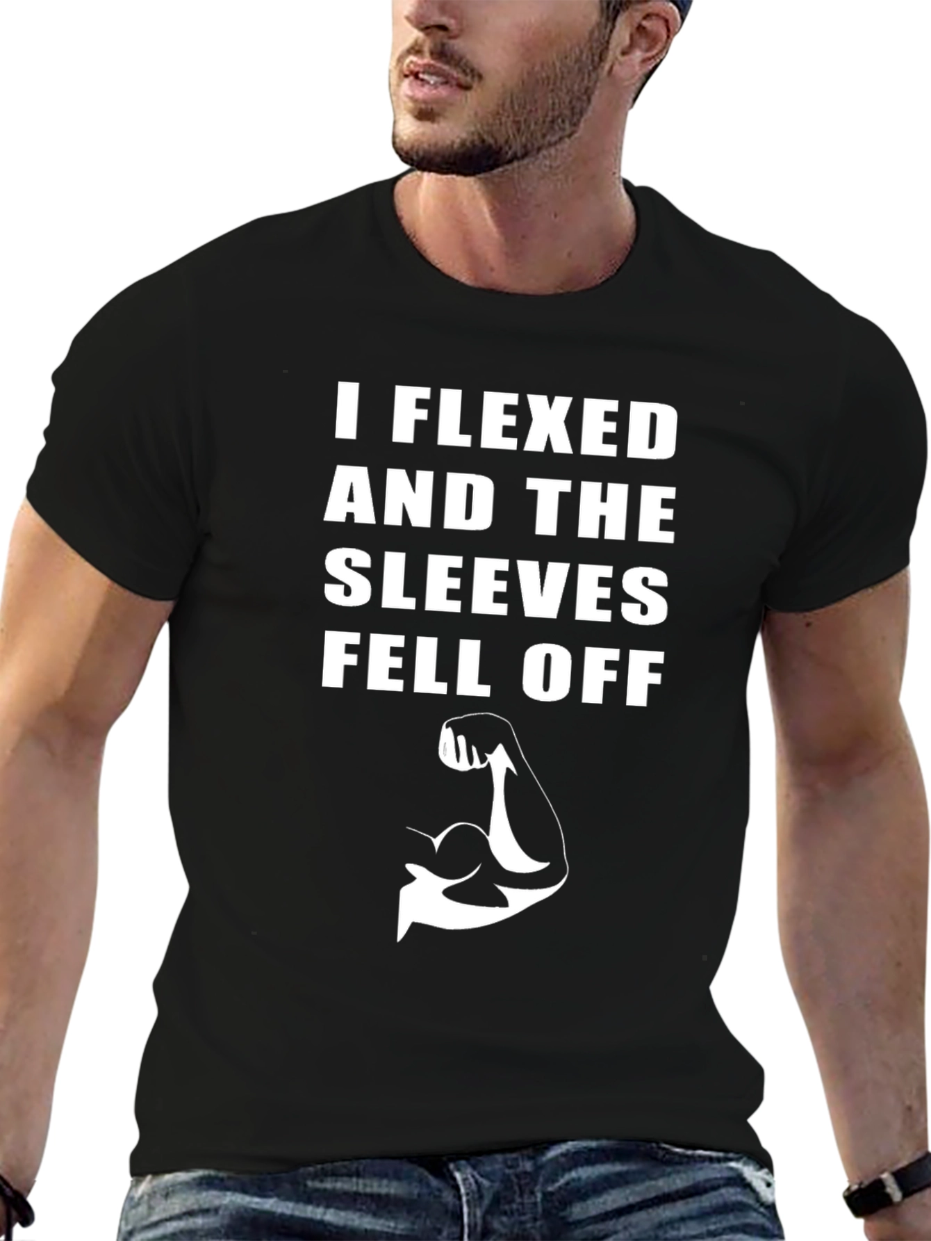 I Flexed Sleeves Fell Off Graphic Tee