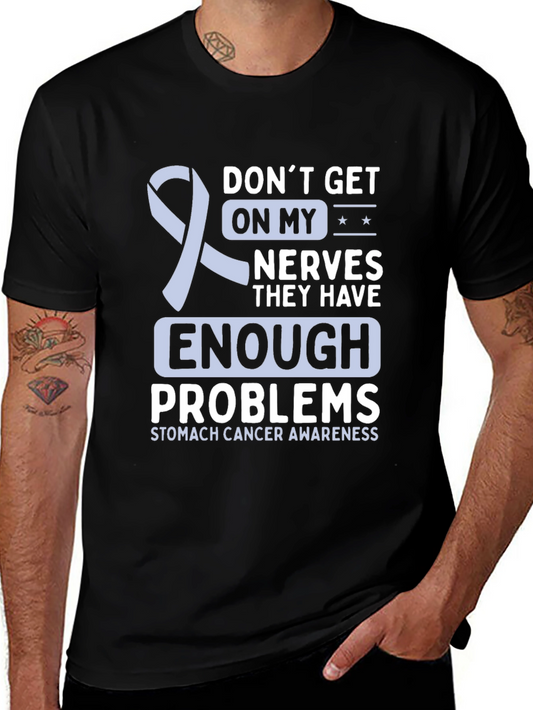 Stomach Cancer Awareness Ribbon Graphic T-Shirt