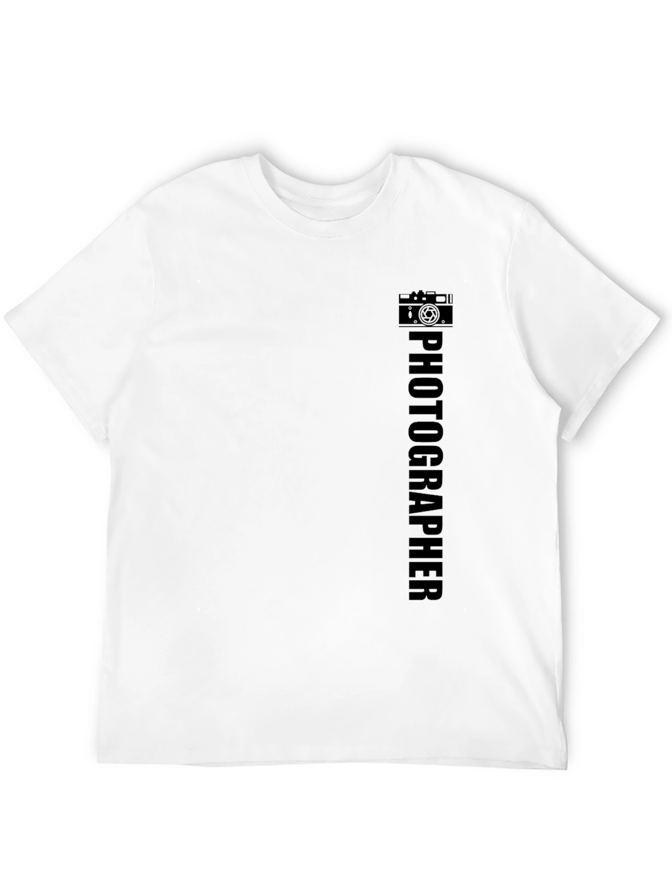 Photographer Graphic T-Shirt - Black Crew Neck Tee