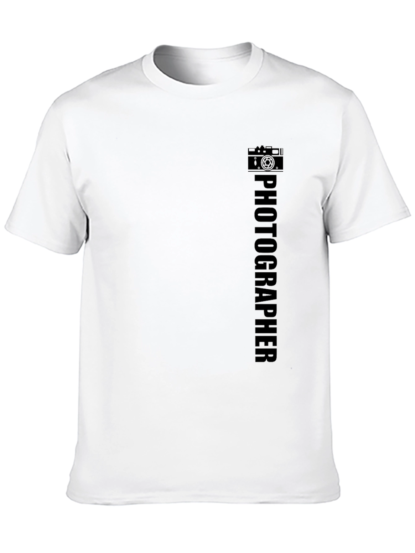 Photographer Graphic T-Shirt - Black Crew Neck Tee