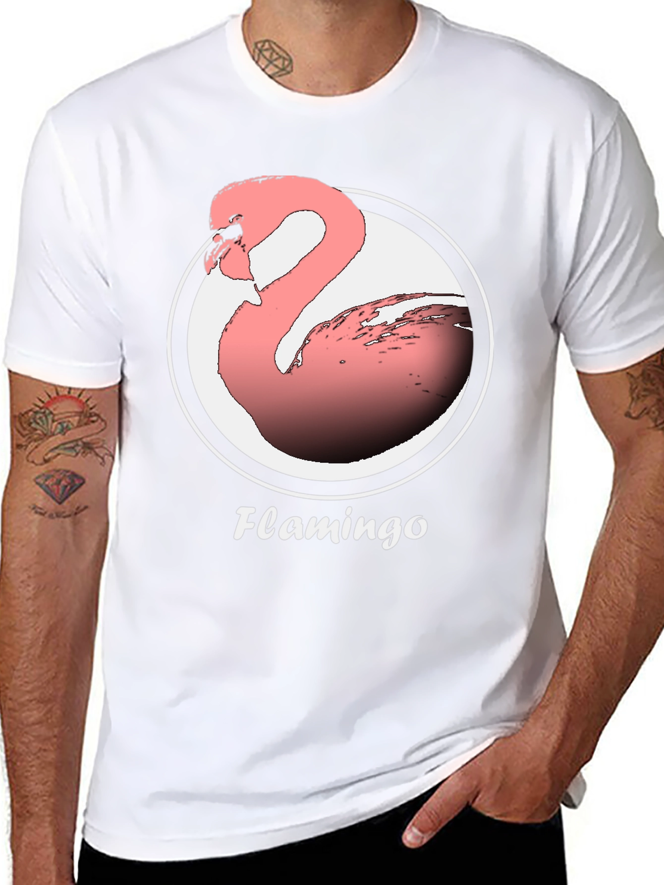 Flamingo Graphic Tee -  Modern Comfortable Fit