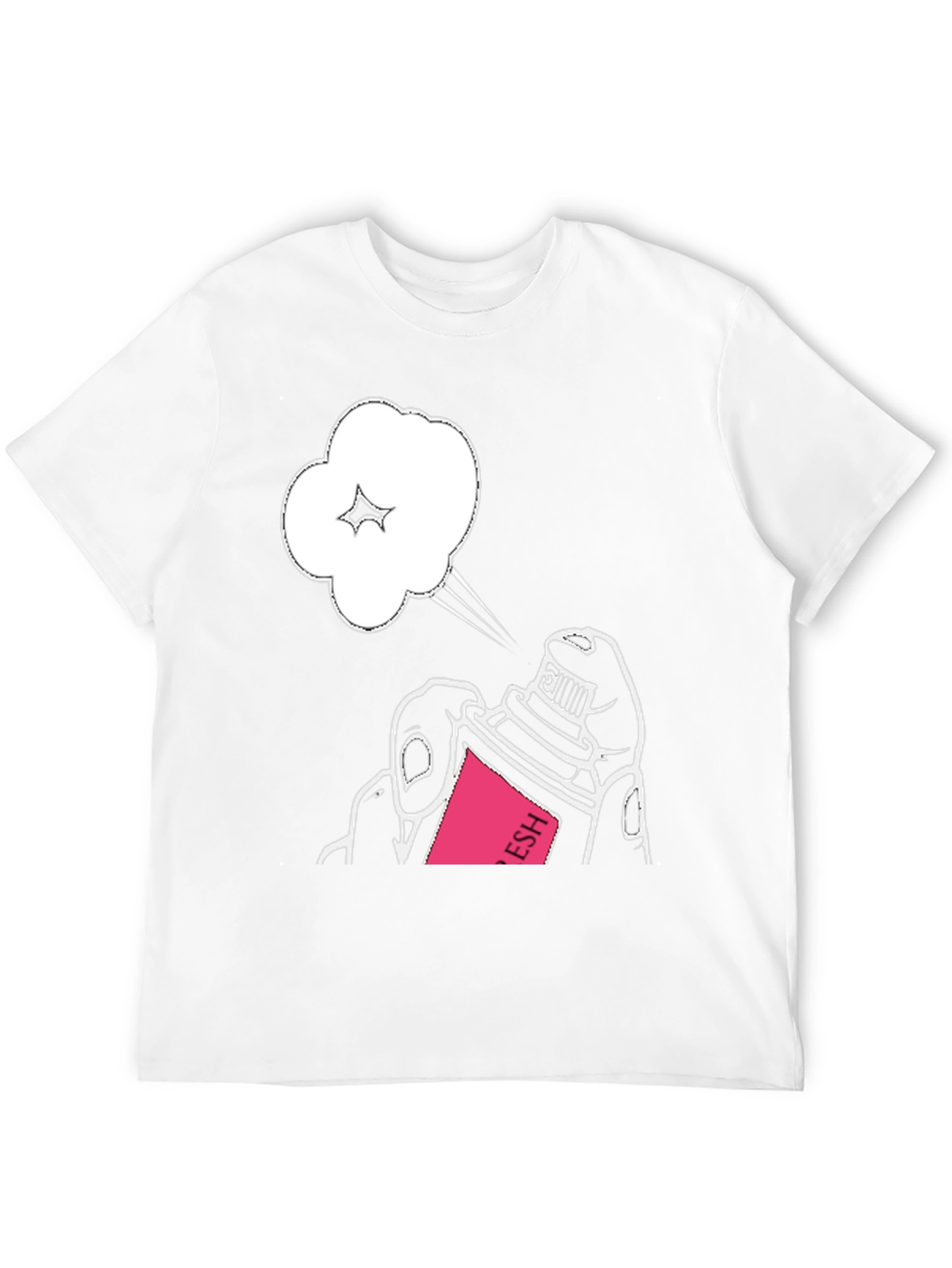 Spray Can Graphic Tee - Stylish Black Cotton T-Shirt