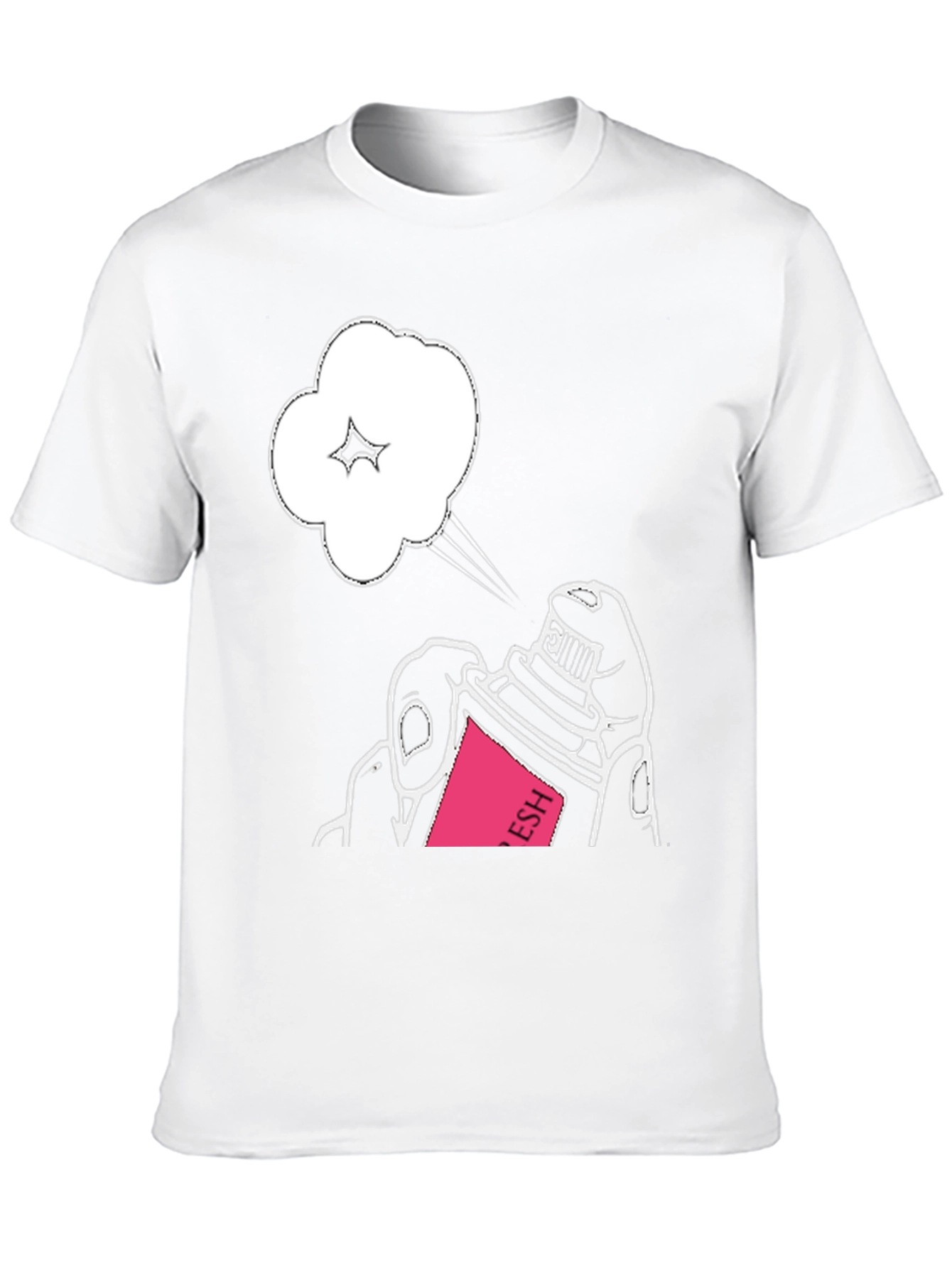 Spray Can Graphic Tee - Stylish Black Cotton T-Shirt