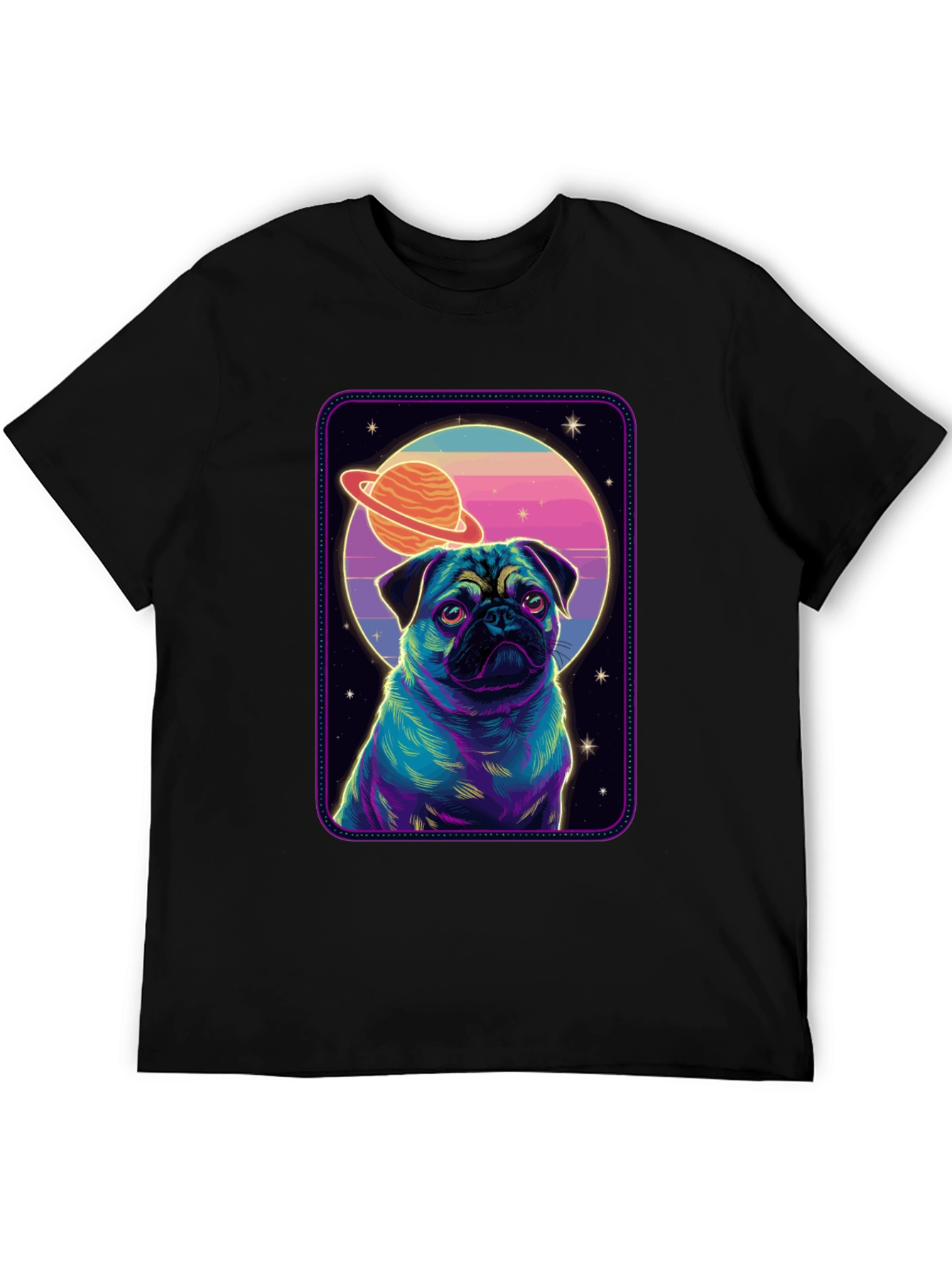 Pug in Space Graphic T-Shirt