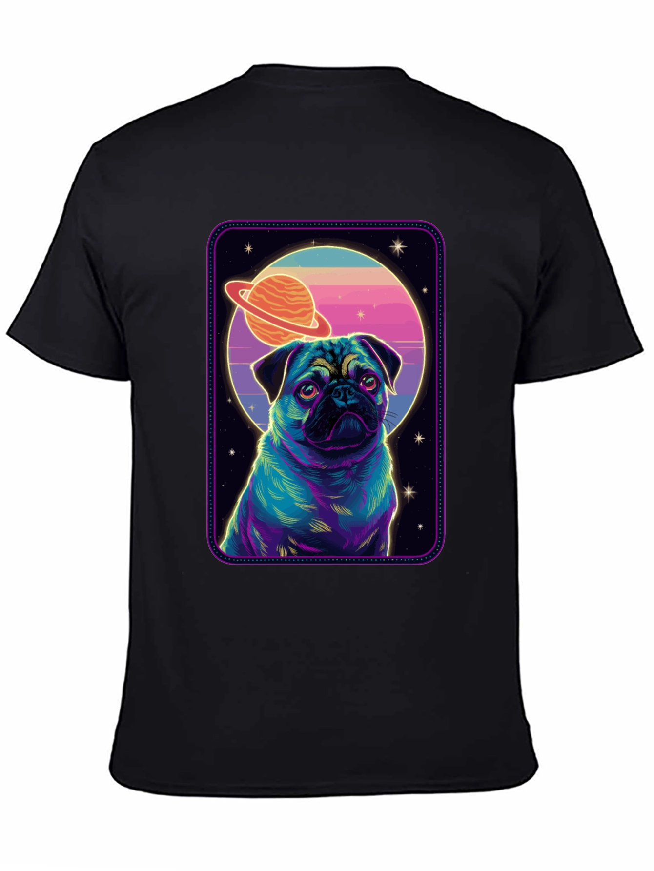 Pug in Space Graphic T-Shirt