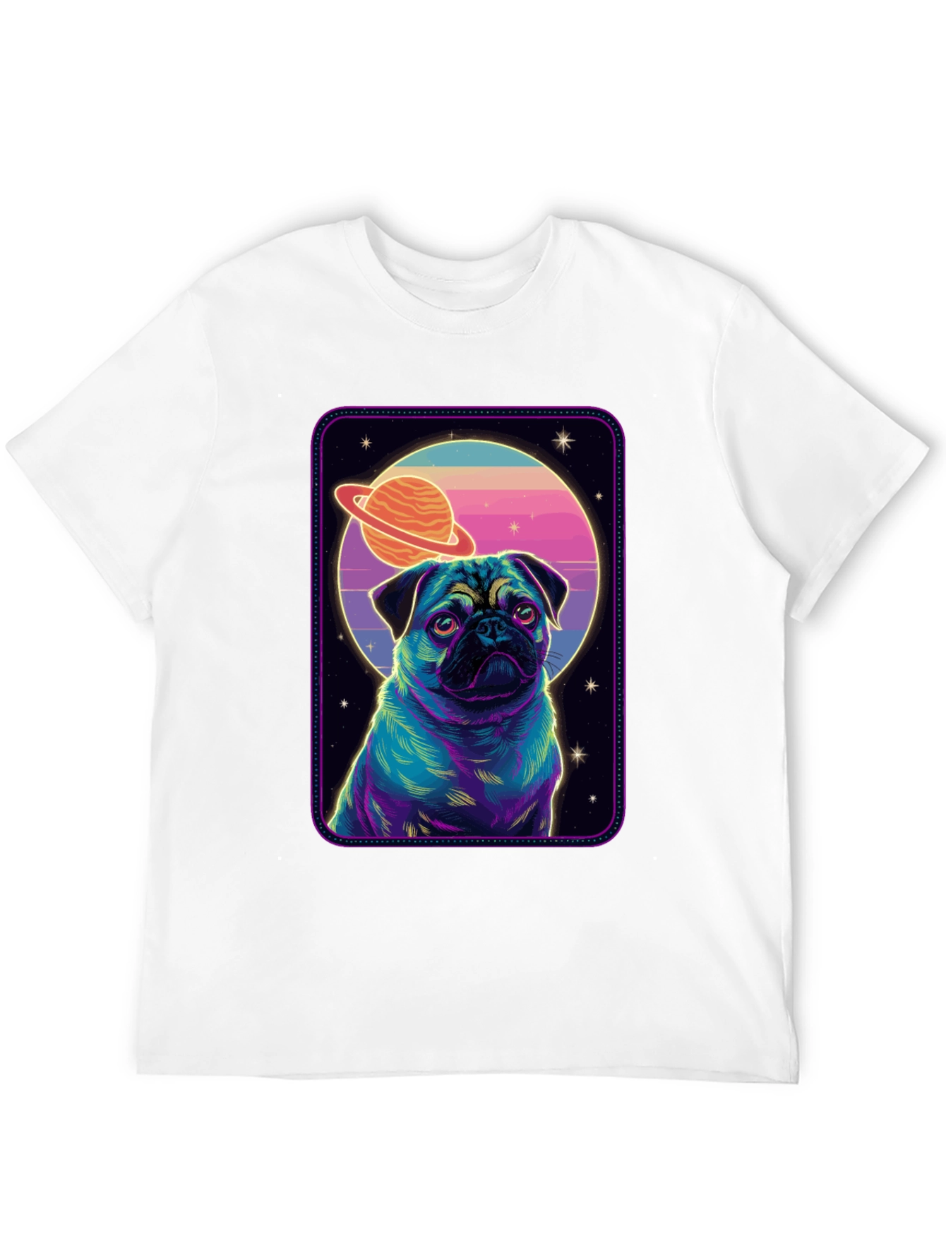 Pug in Space Graphic T-Shirt
