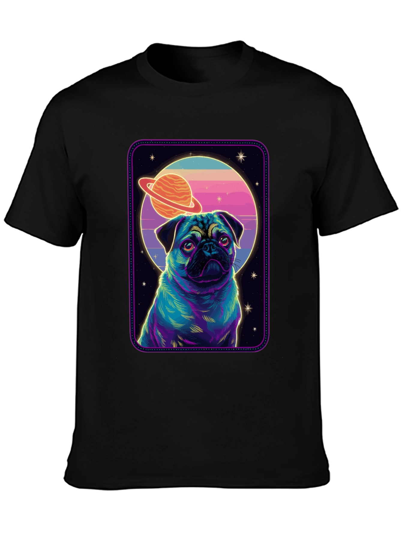 Pug in Space Graphic T-Shirt