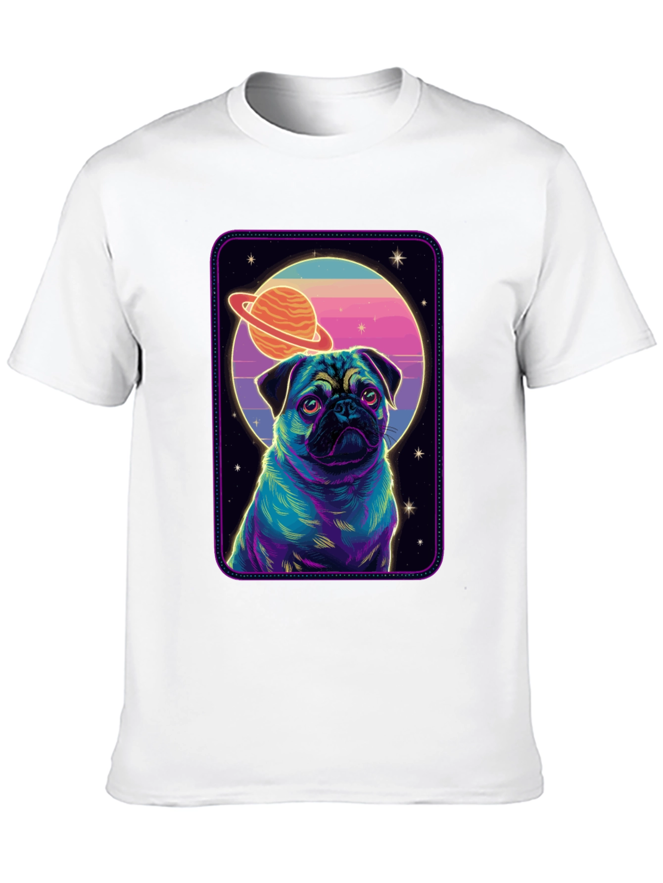 Pug in Space Graphic T-Shirt