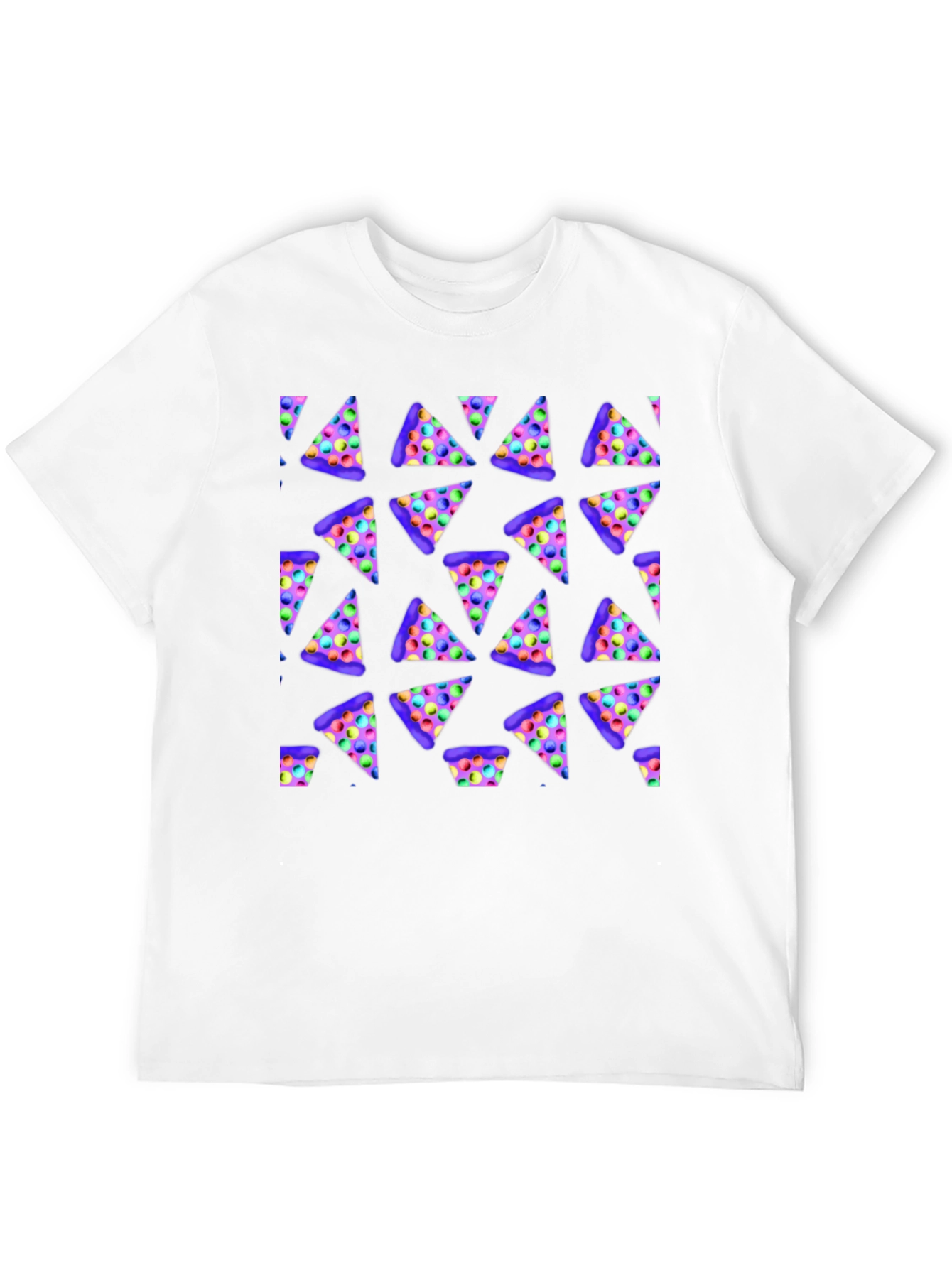 Novelty Pizza Print T-Shirt