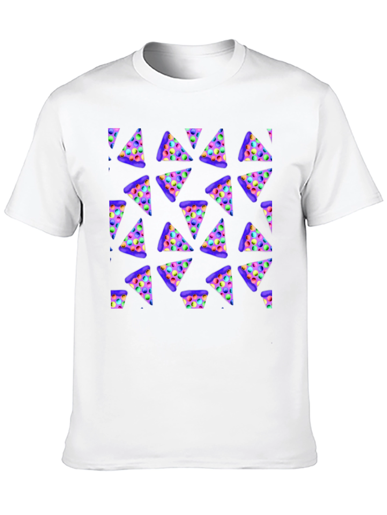 Novelty Pizza Print T-Shirt