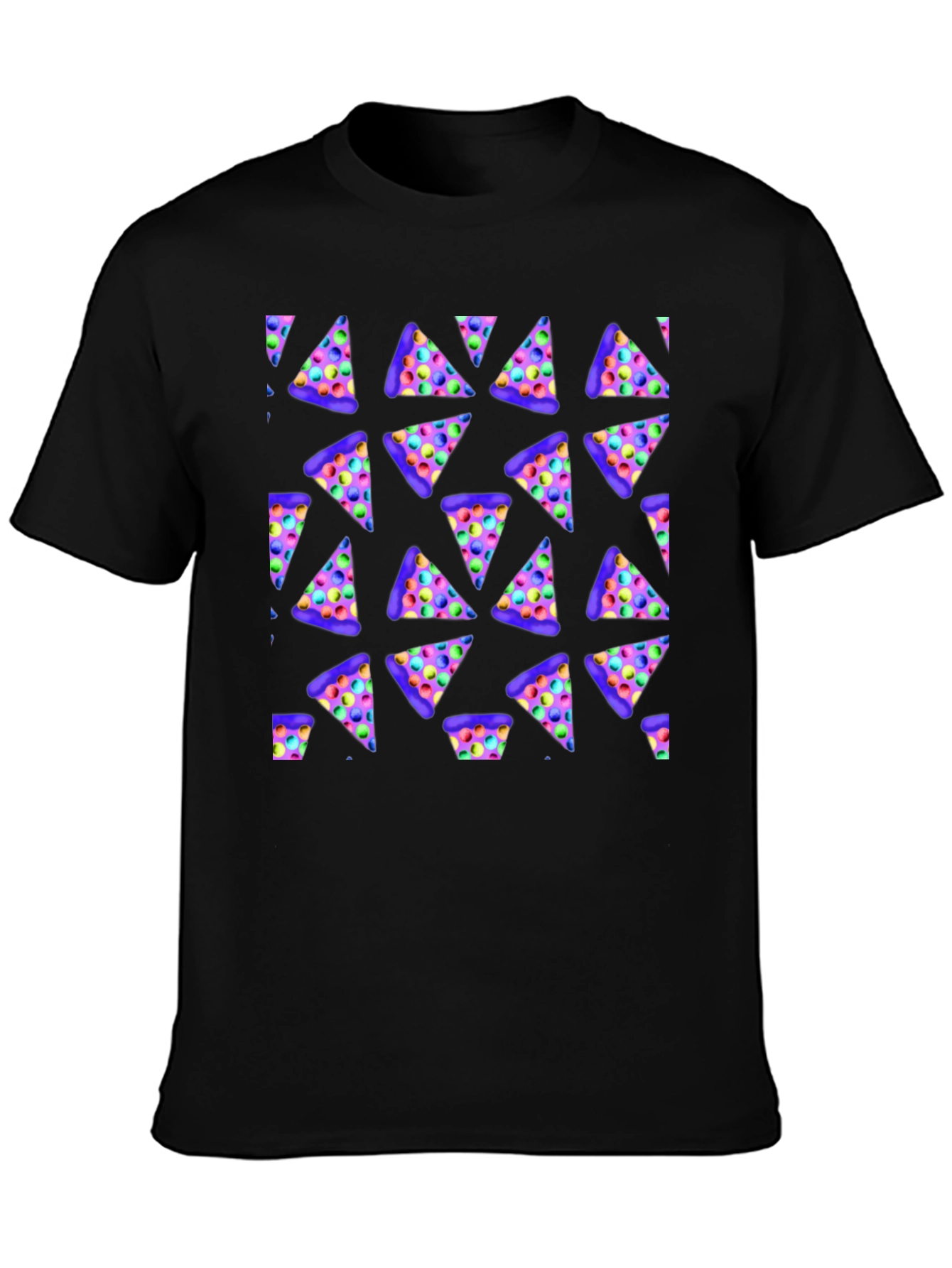 Novelty Pizza Print T-Shirt