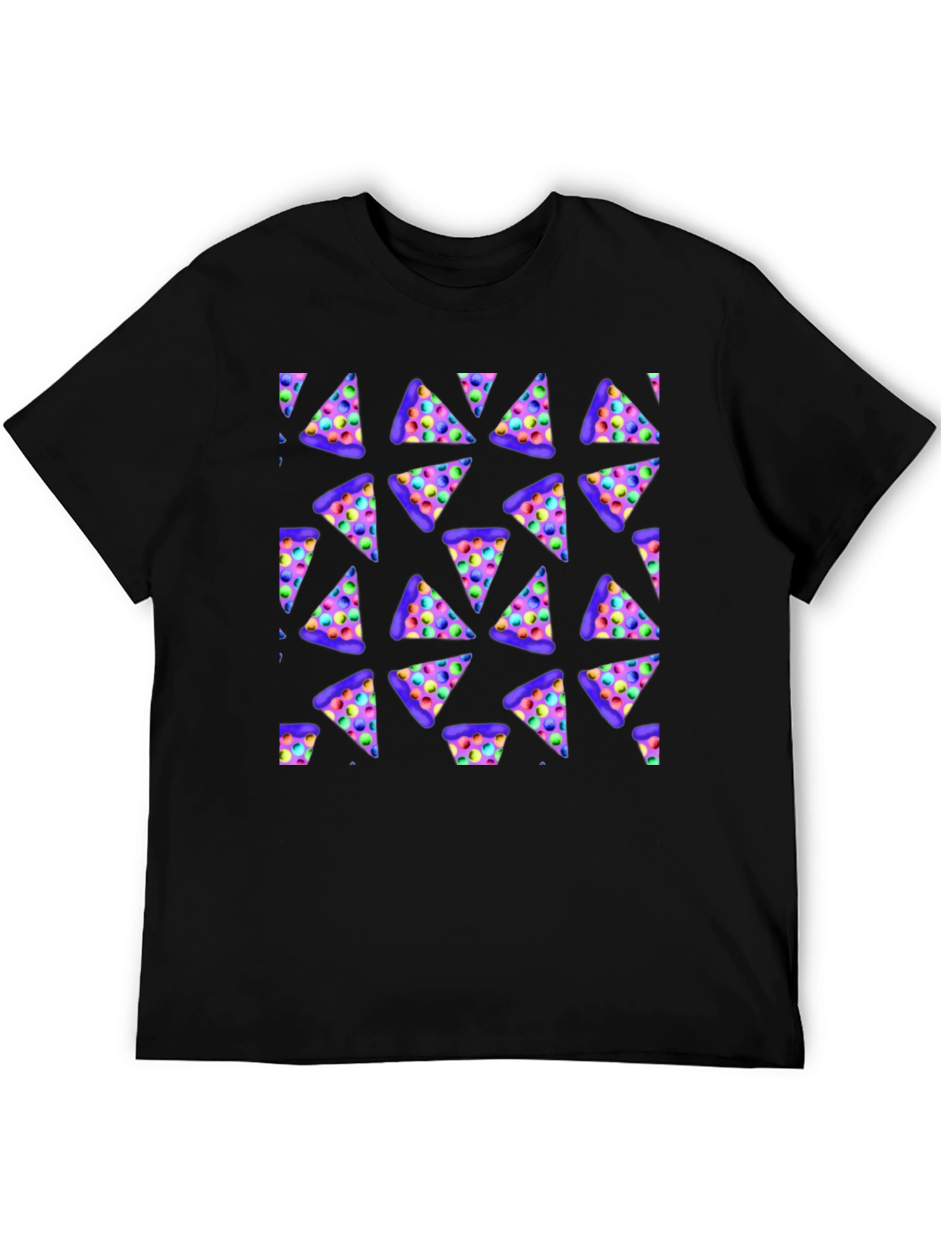 Novelty Pizza Print T-Shirt