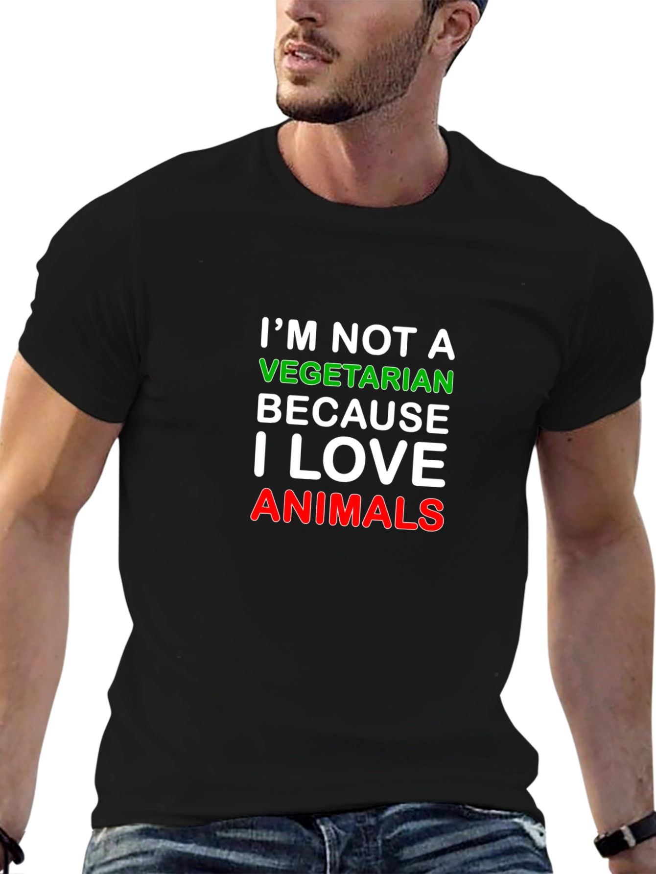 Im Not a Vegetarian Black T-Shirt