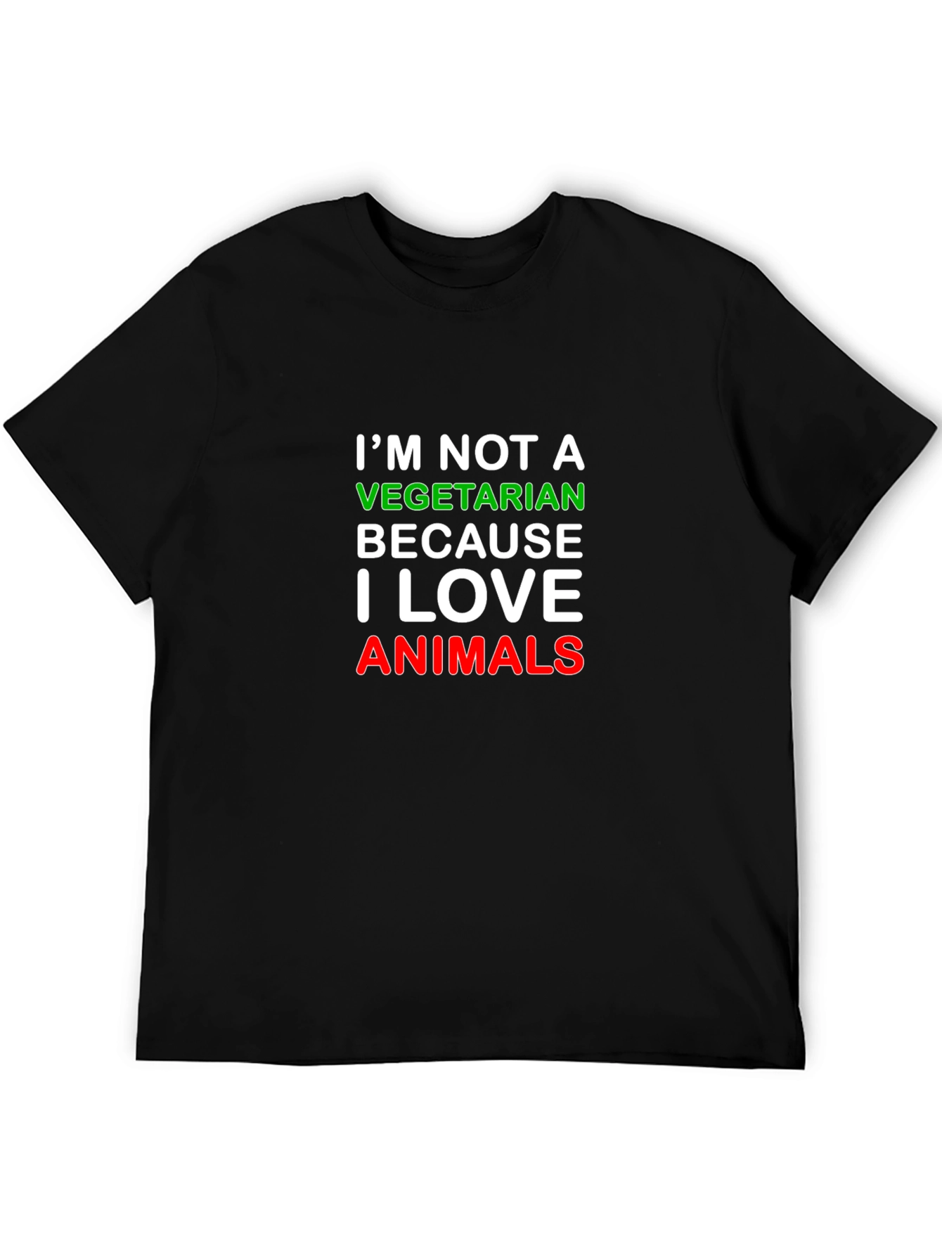 Im Not a Vegetarian Black T-Shirt