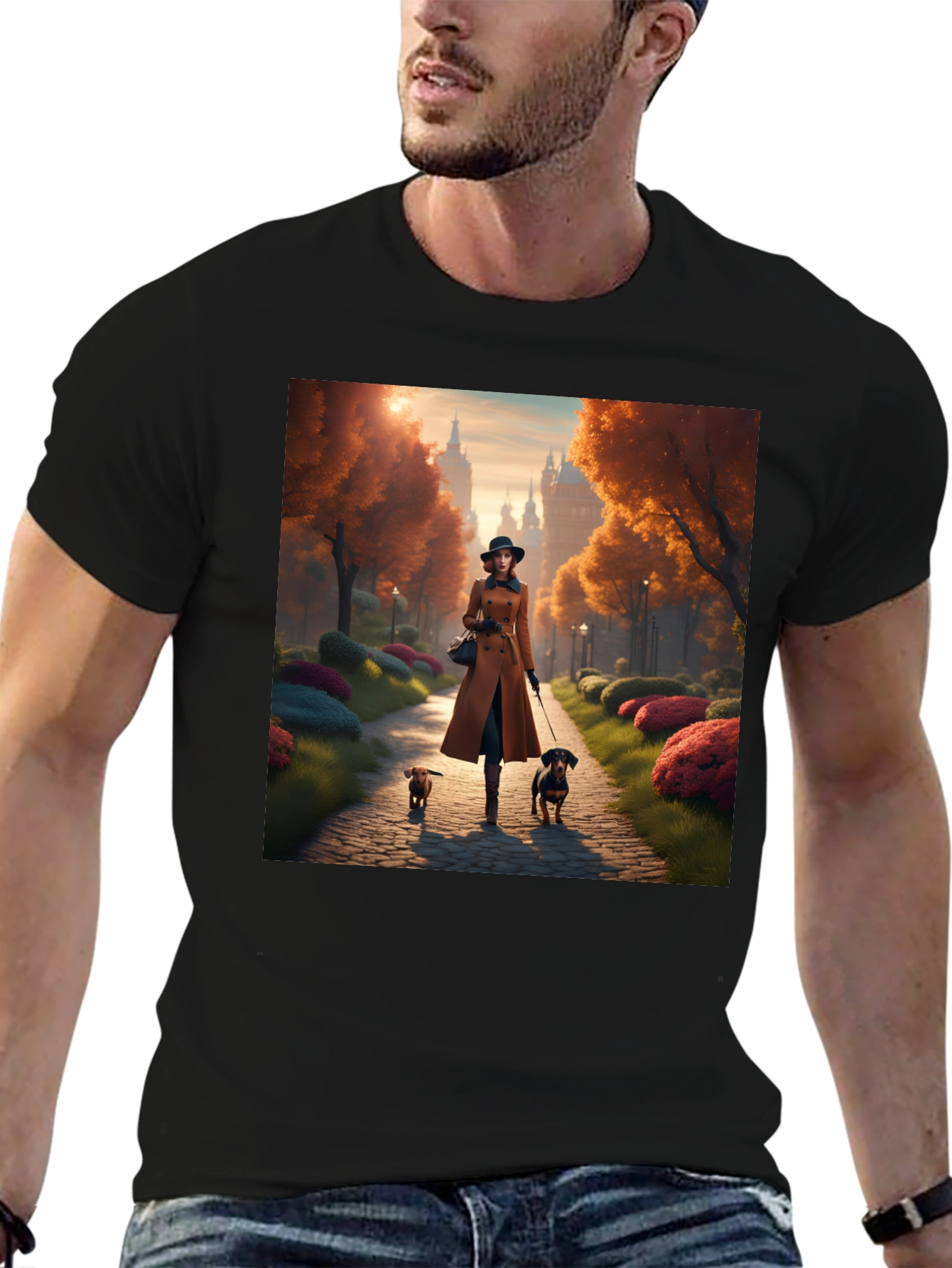 Dog Walk Autumn T-Shirt