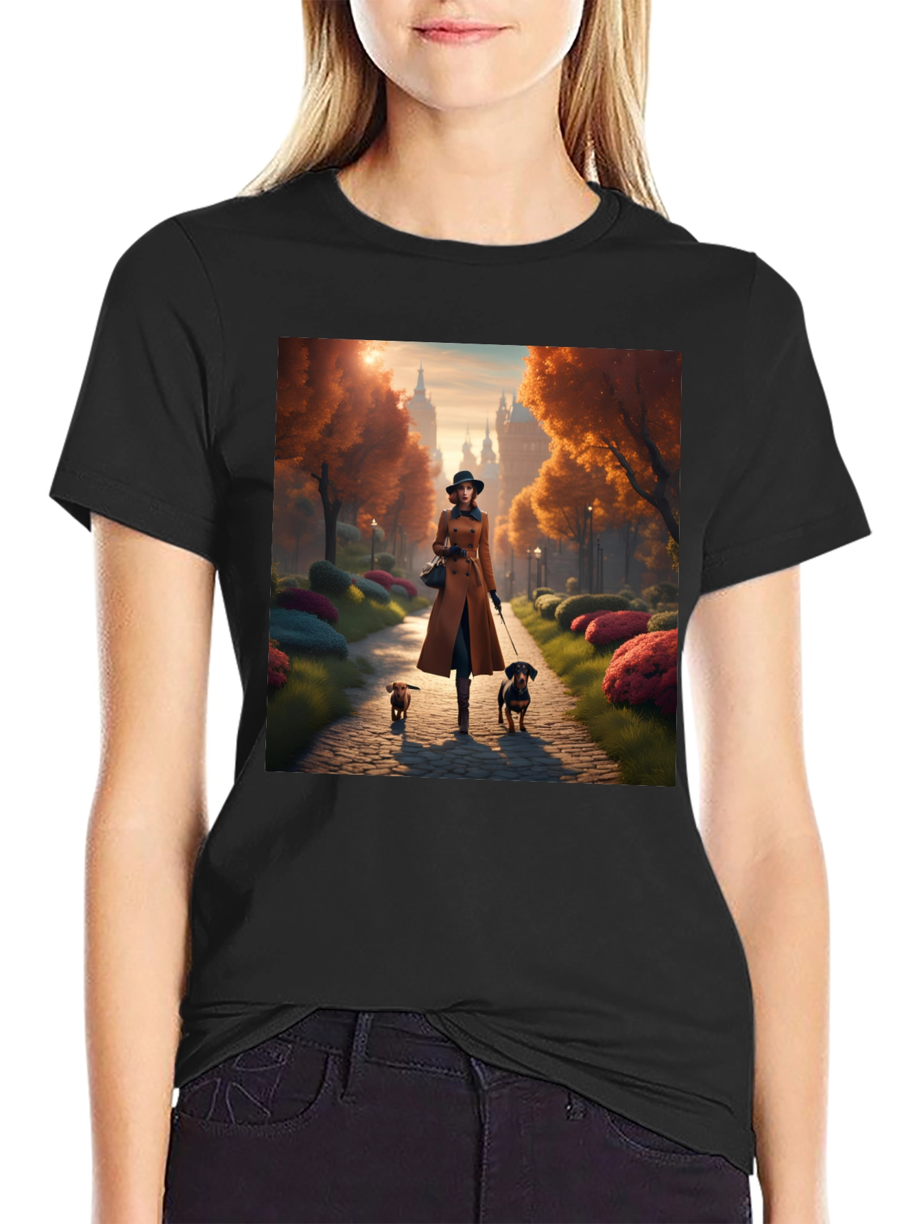 Dog Walk Autumn T-Shirt