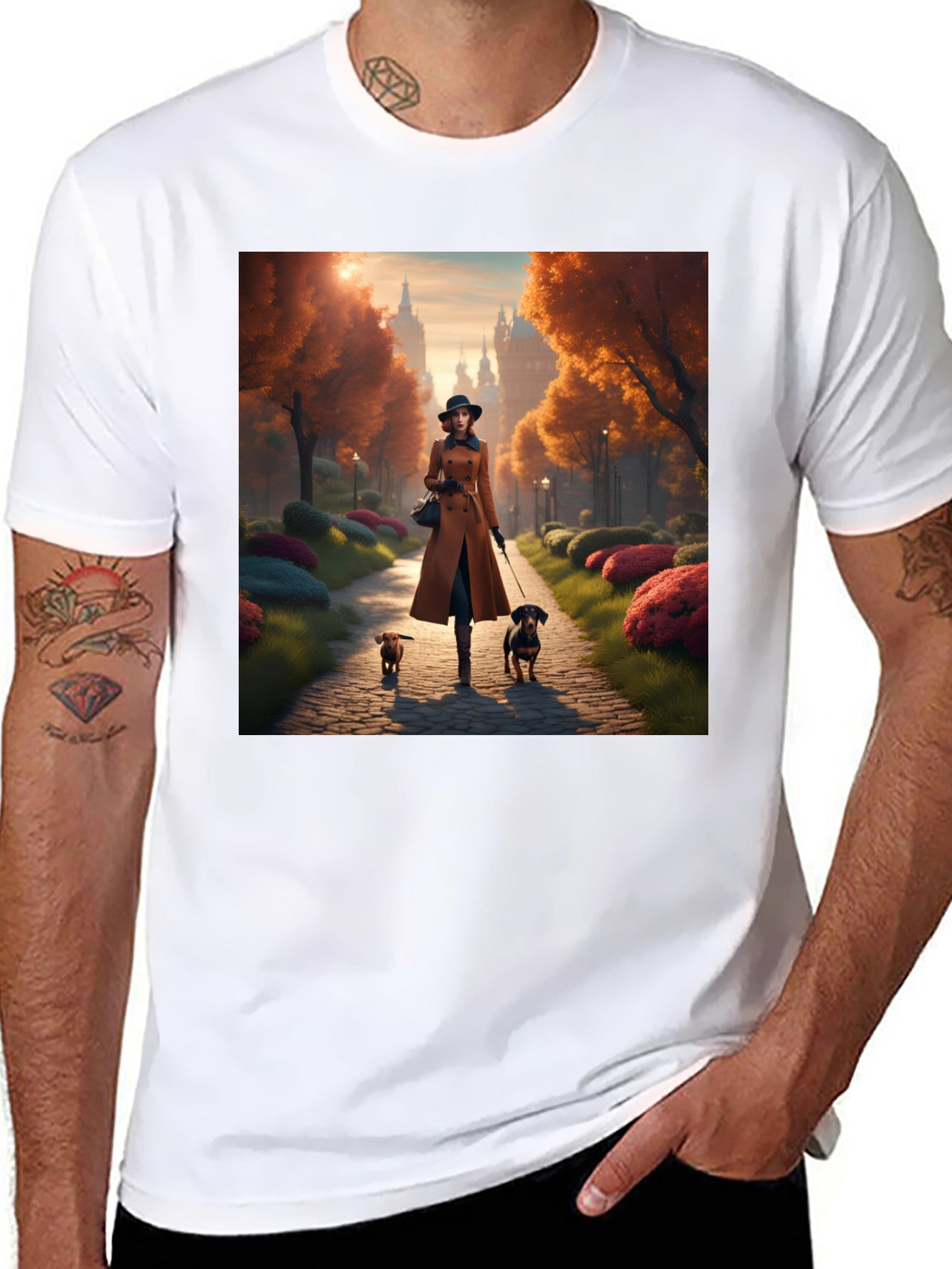 Dog Walk Autumn T-Shirt