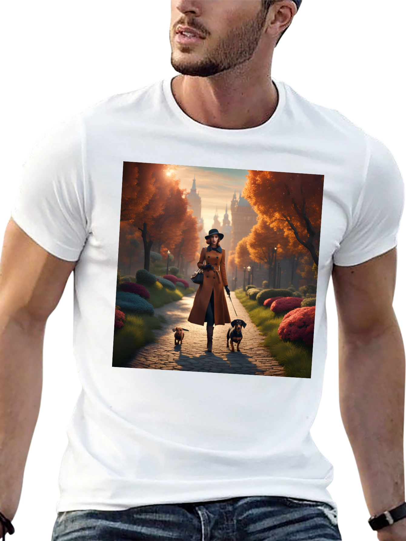 Dog Walk Autumn T-Shirt