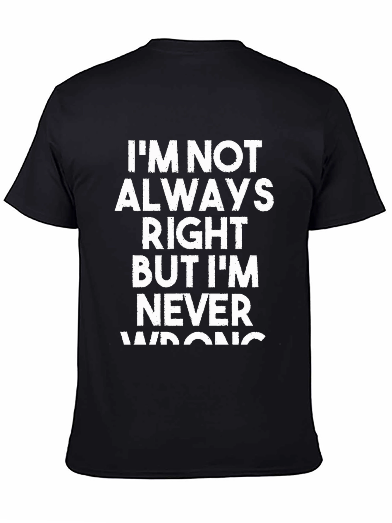 Funny Sarcastic T-Shirt - Im Never Wrong!