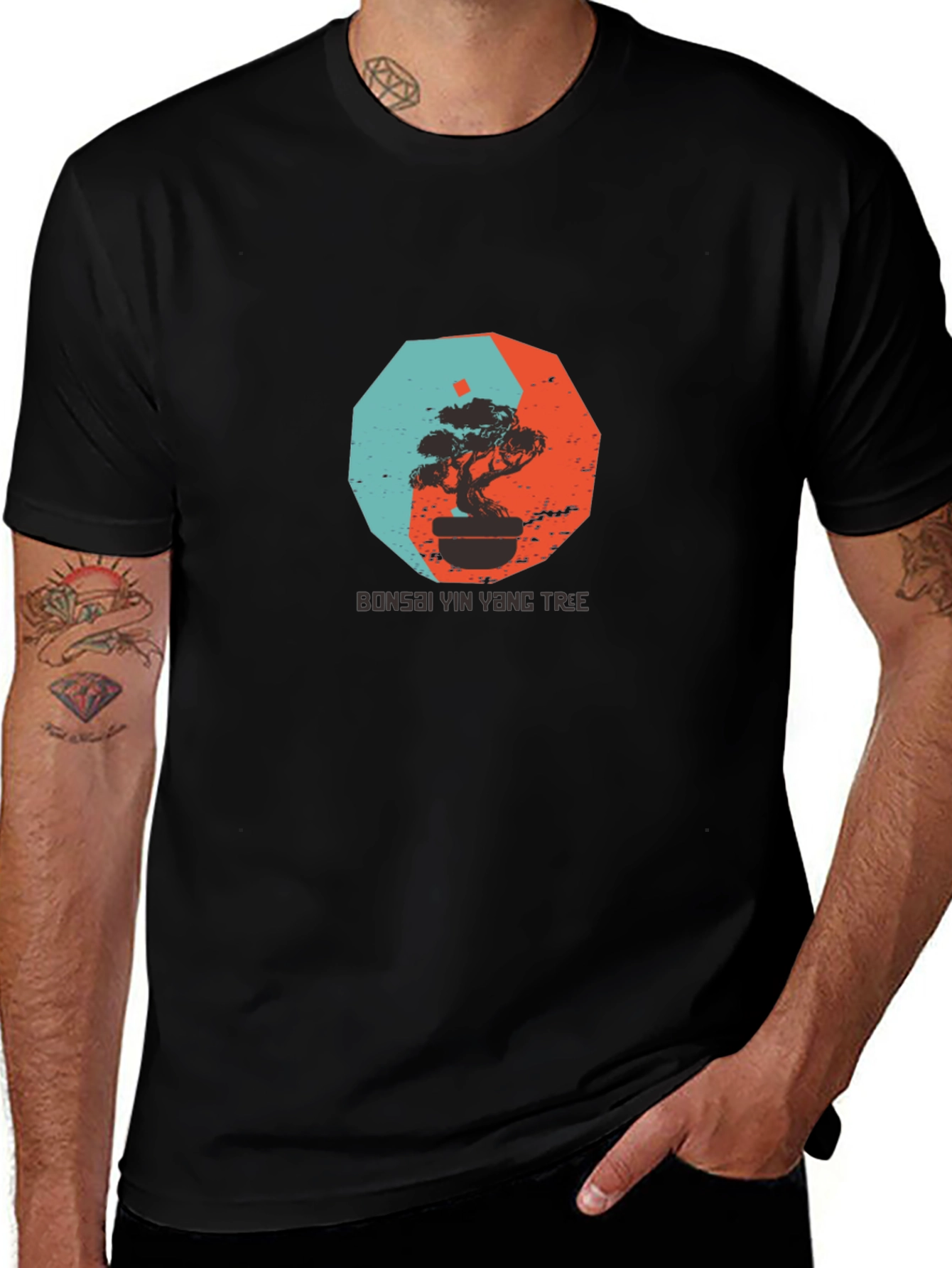 Bonsai Yin Yang Tree Graphic Tee