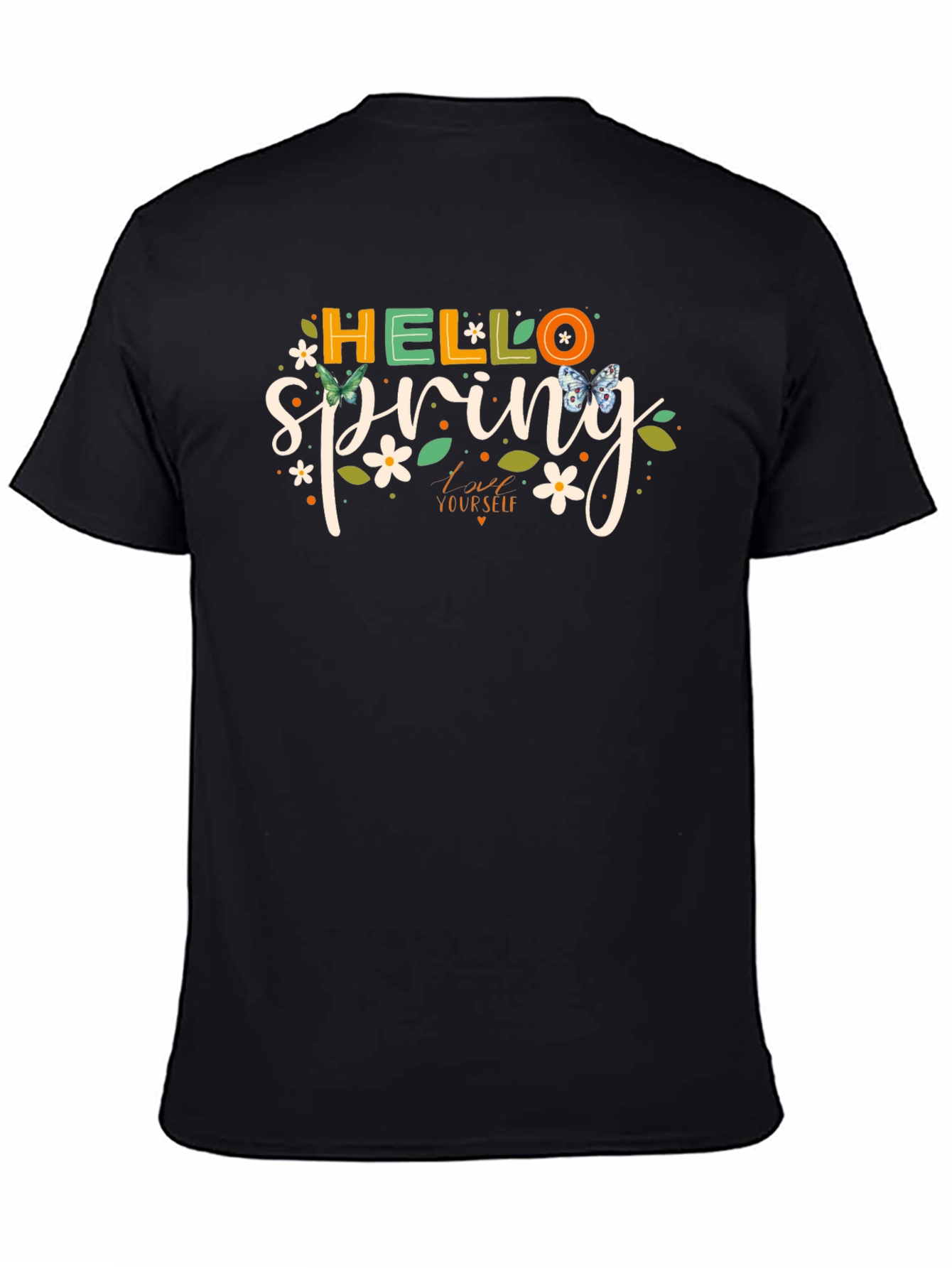 Hello Spring Graphic Tee - Black T-Shirt