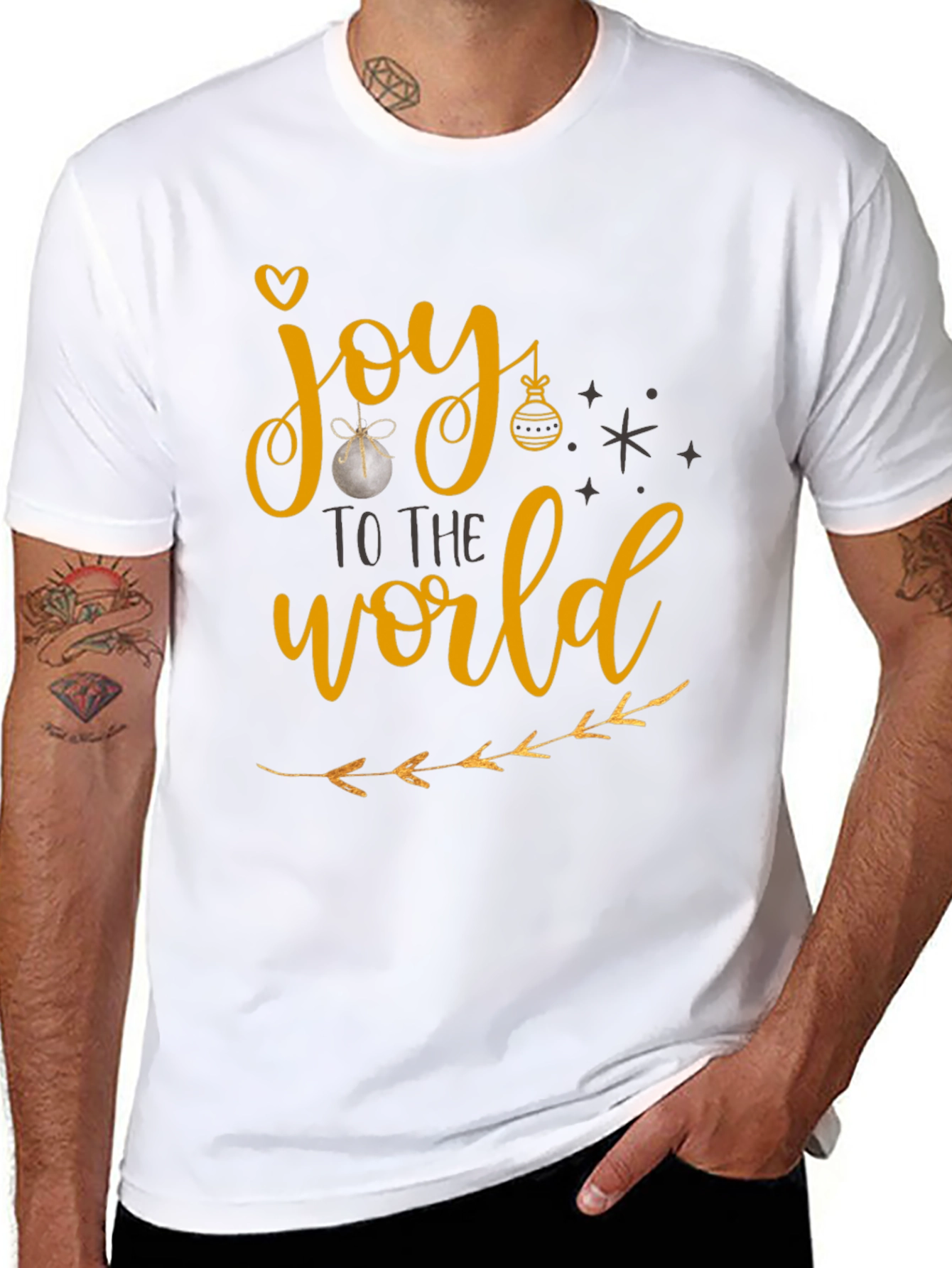 Joy To The World Christmas Graphic T-Shirt