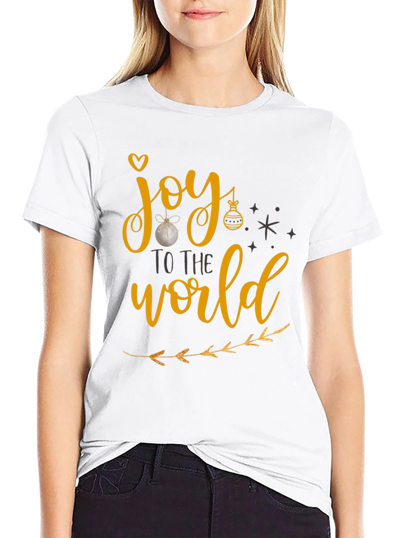 Joy To The World Christmas Graphic T-Shirt