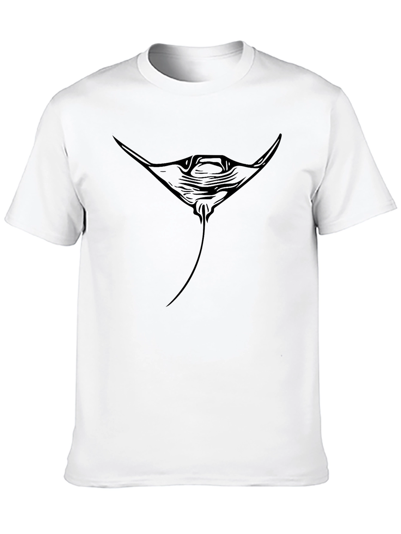 Manta Ray Graphic Black T-Shirt
