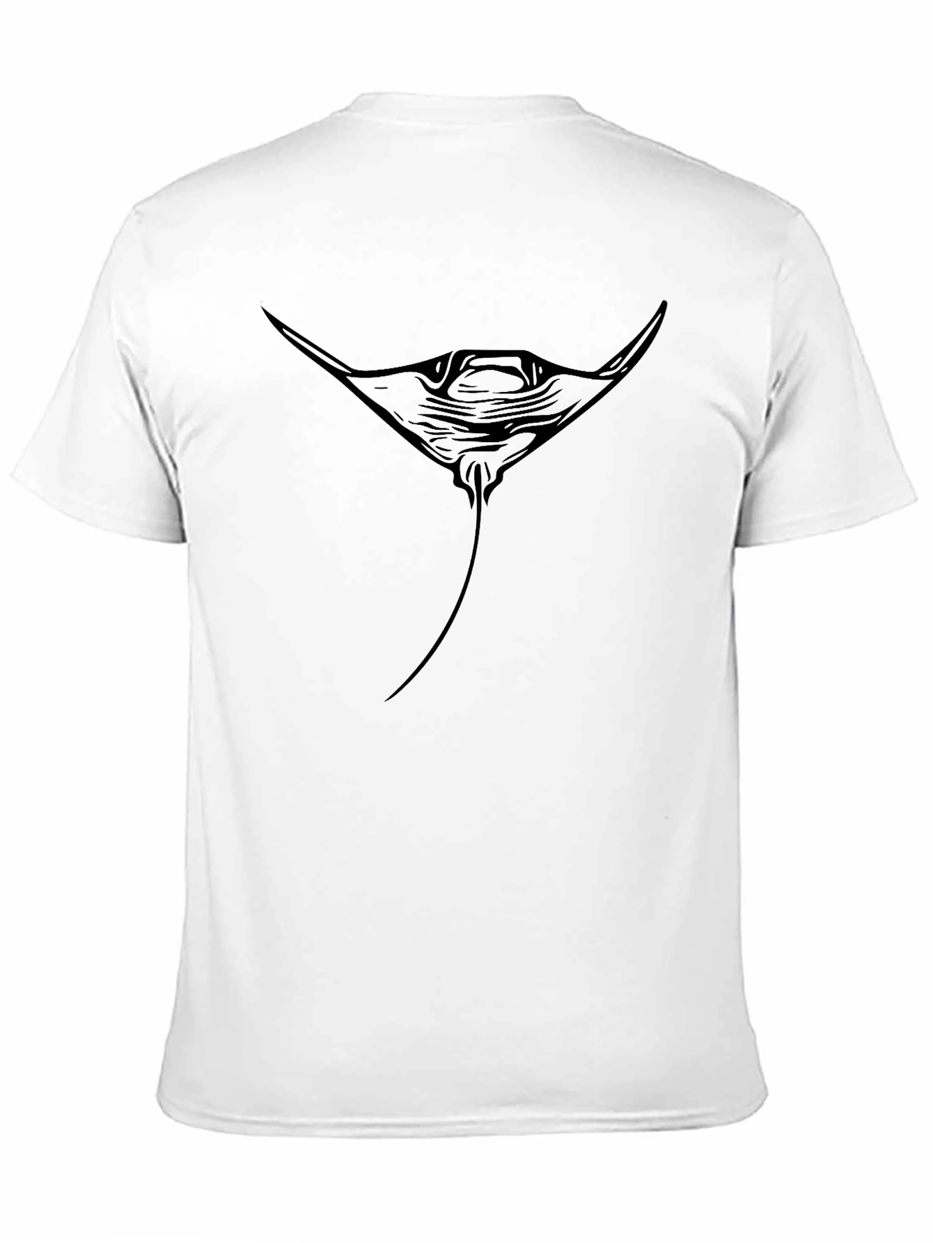 Manta Ray Graphic Black T-Shirt
