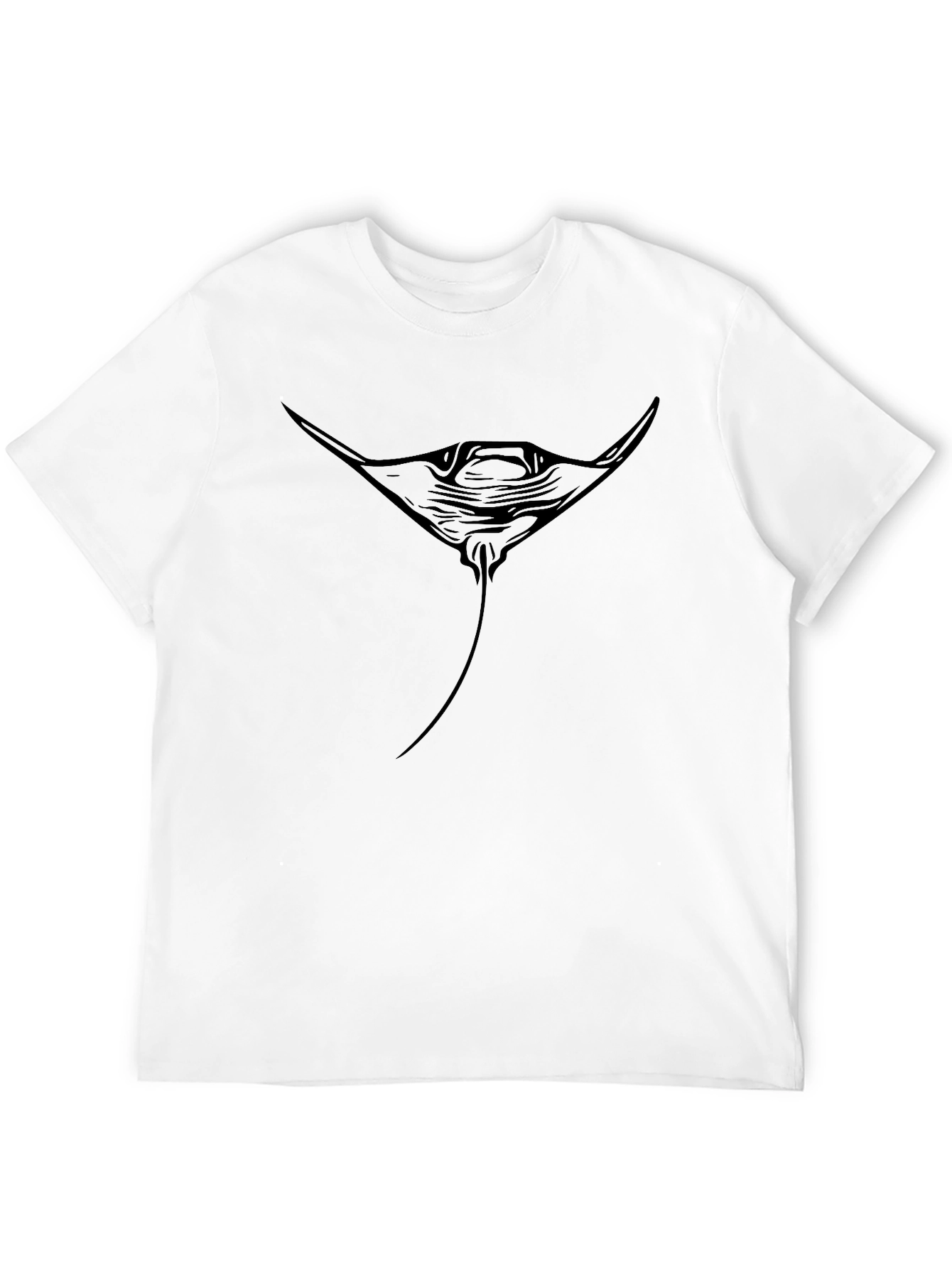 Manta Ray Graphic Black T-Shirt