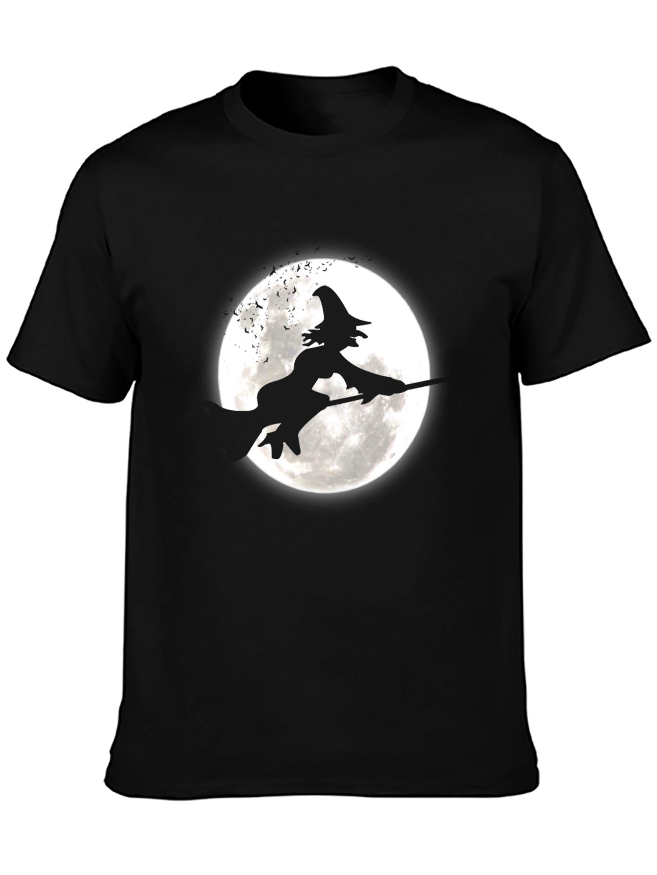 Witch on Broomstick Graphic Tee - Halloween Shirt