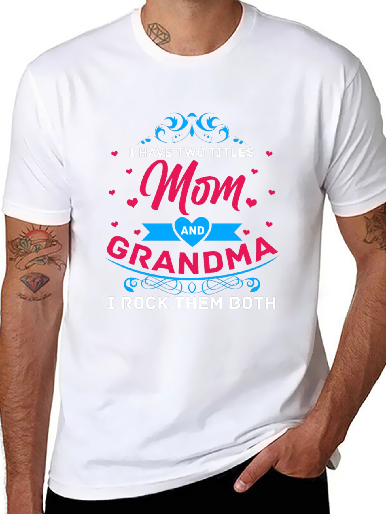 Mom and Grandma T-Shirt - I Rock Them Both