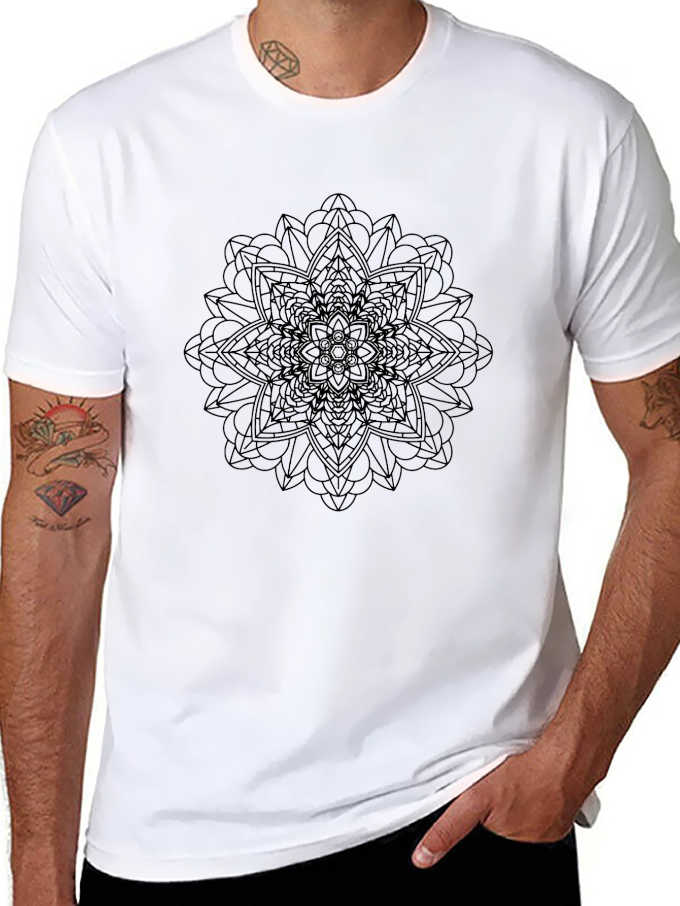 Mandala Graphic Black T-Shirt