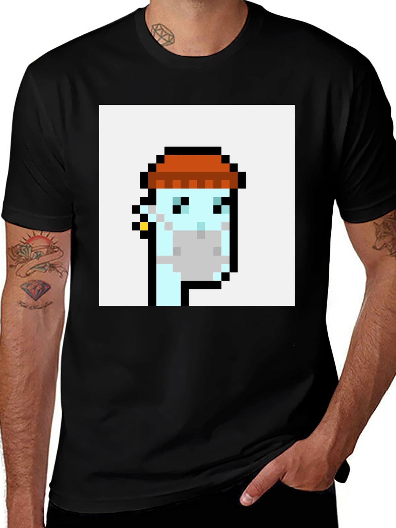 Crypto Punk Graphic T-Shirt - Black Cotton Tee