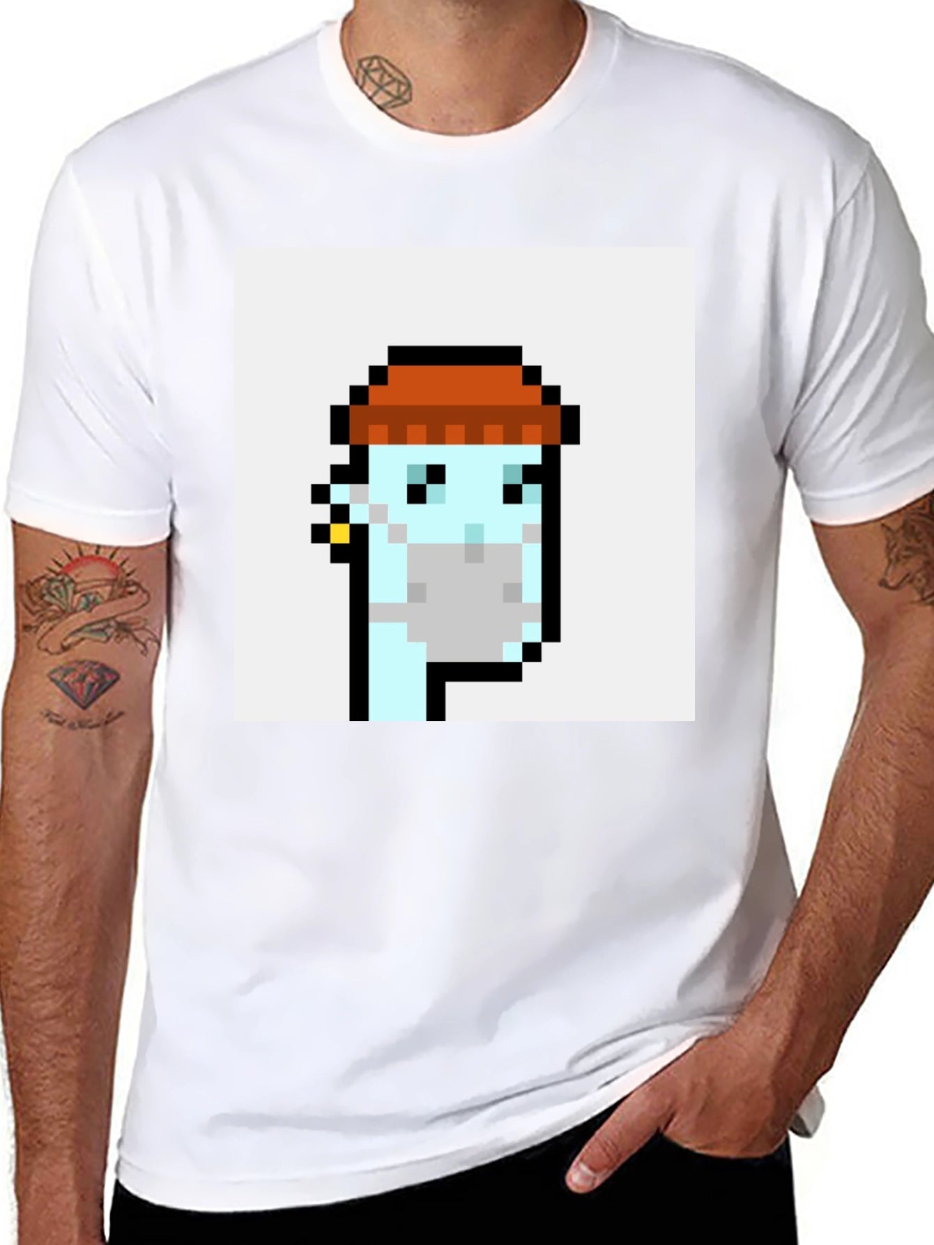 Crypto Punk Graphic T-Shirt - Black Cotton Tee