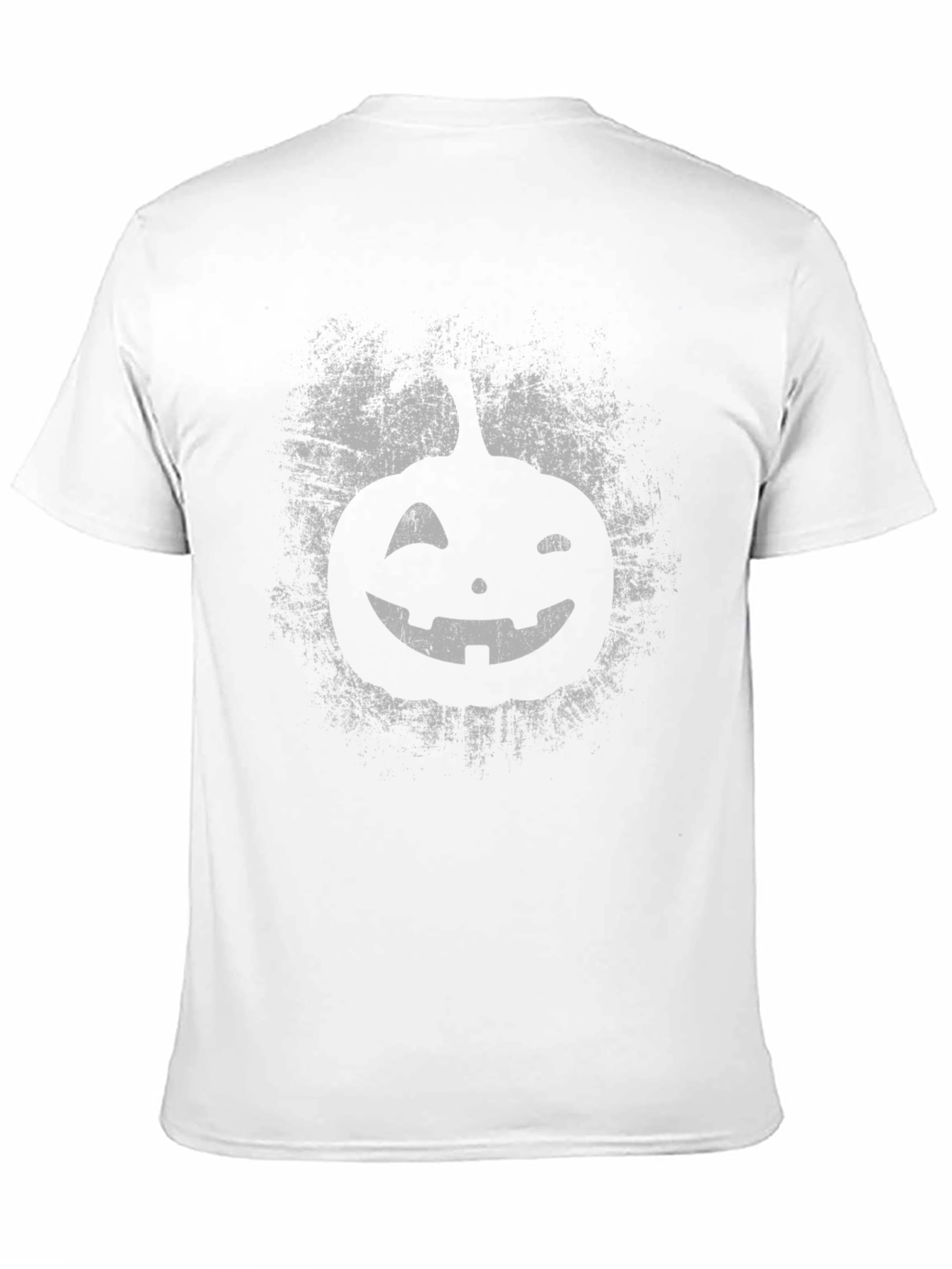 Halloween Pumpkin Graphic Tee - Distressed Print