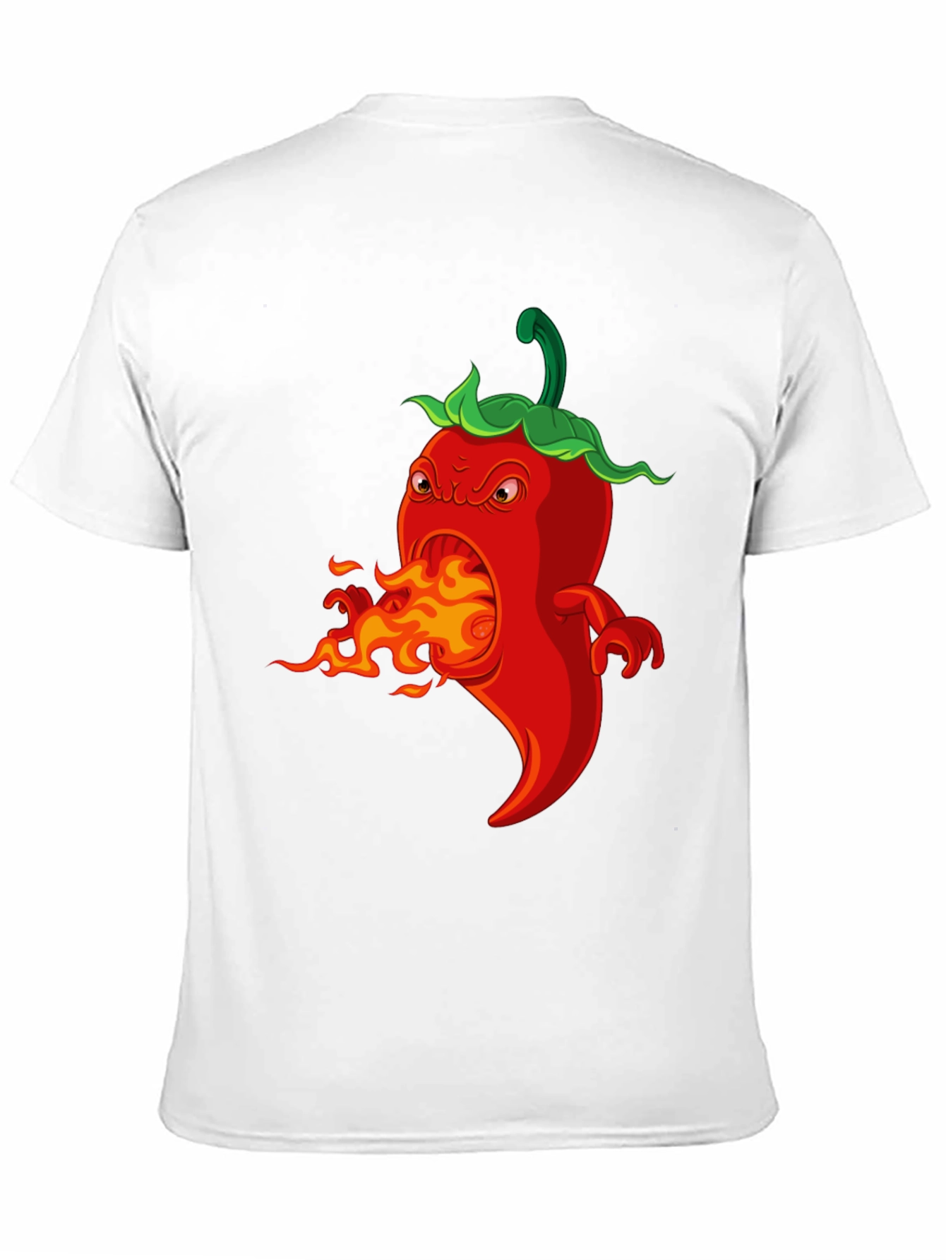 Spicy Red Pepper Cartoon Graphic T-Shirt