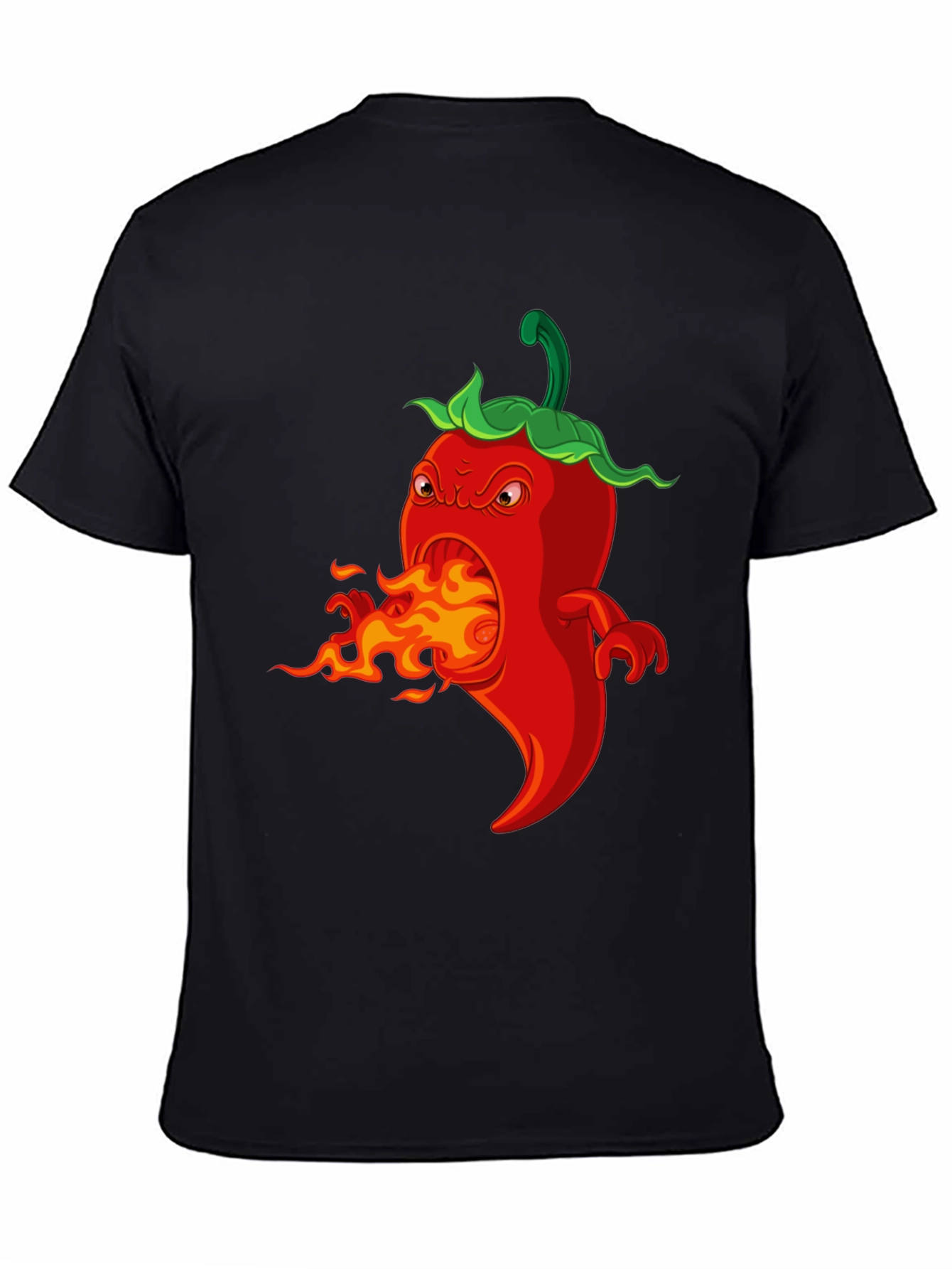 Spicy Red Pepper Cartoon Graphic T-Shirt