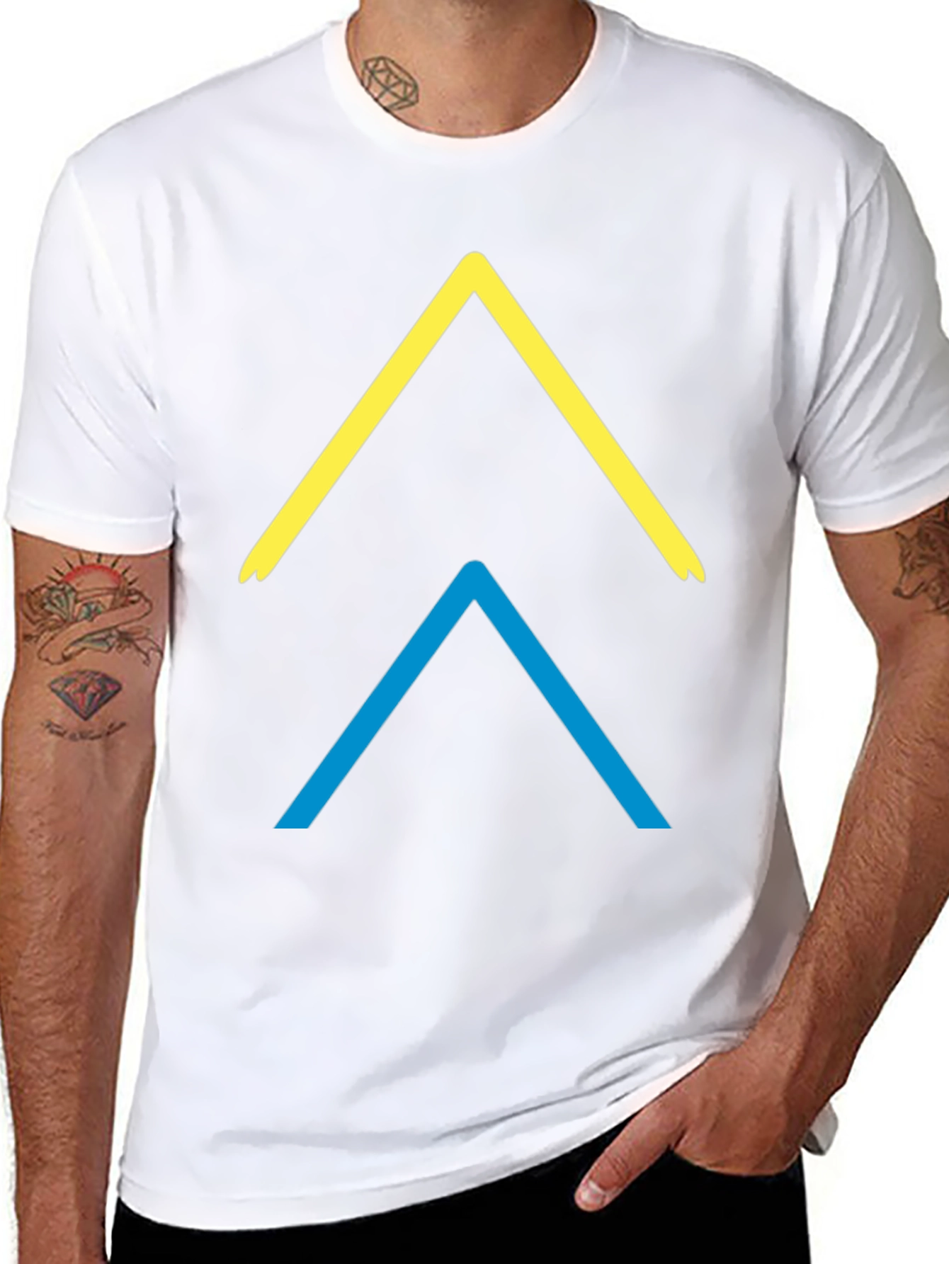 Upward Arrow Graphic Tee - Modern Style