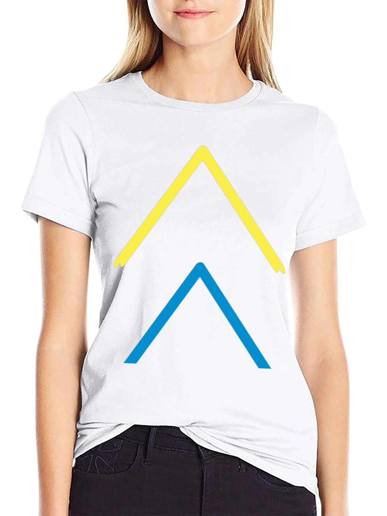 Upward Arrow Graphic Tee - Modern Style