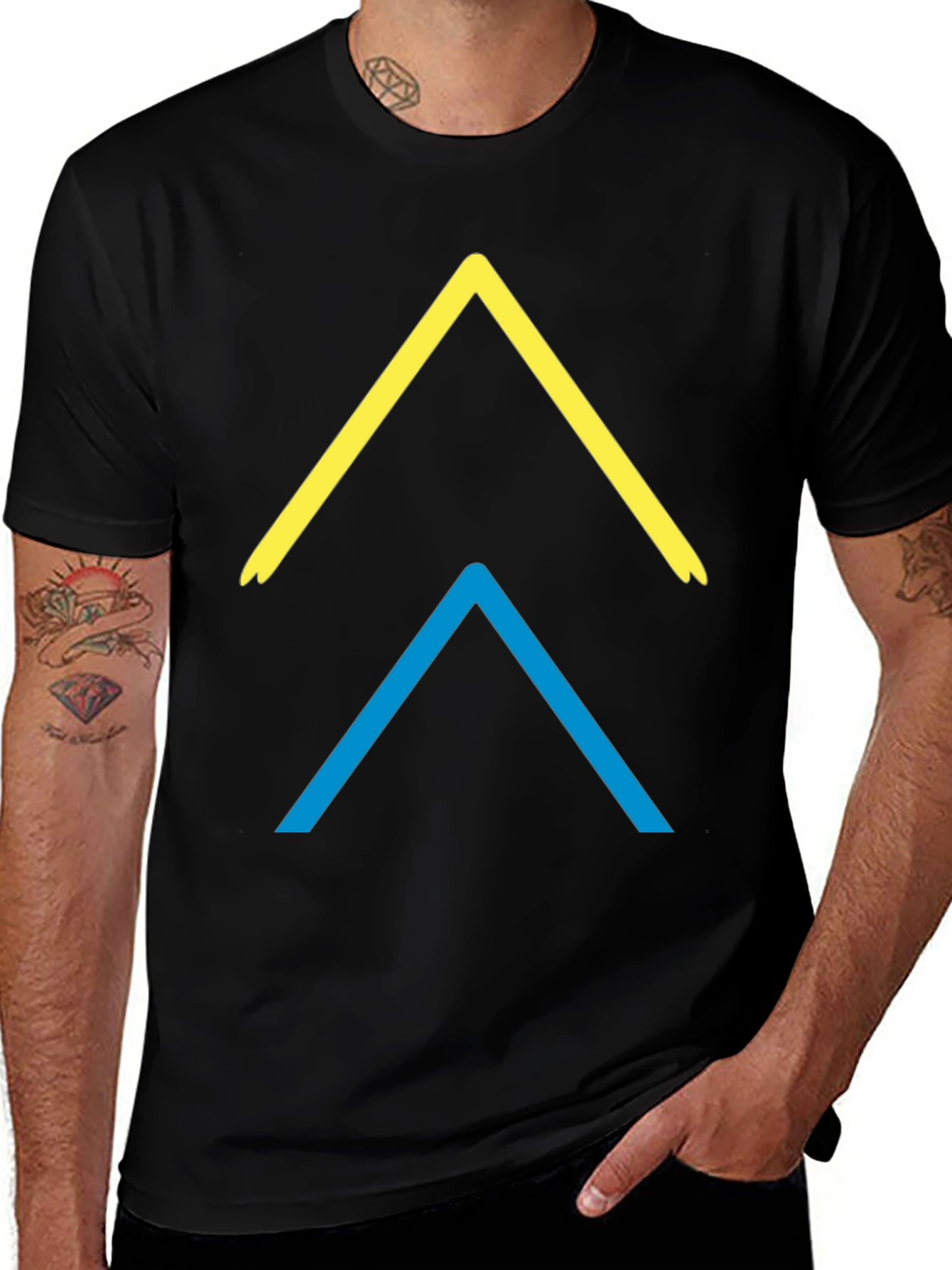 Upward Arrow Graphic Tee - Modern Style