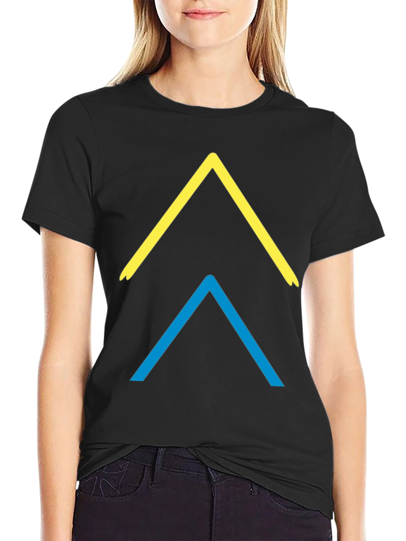 Upward Arrow Graphic Tee - Modern Style