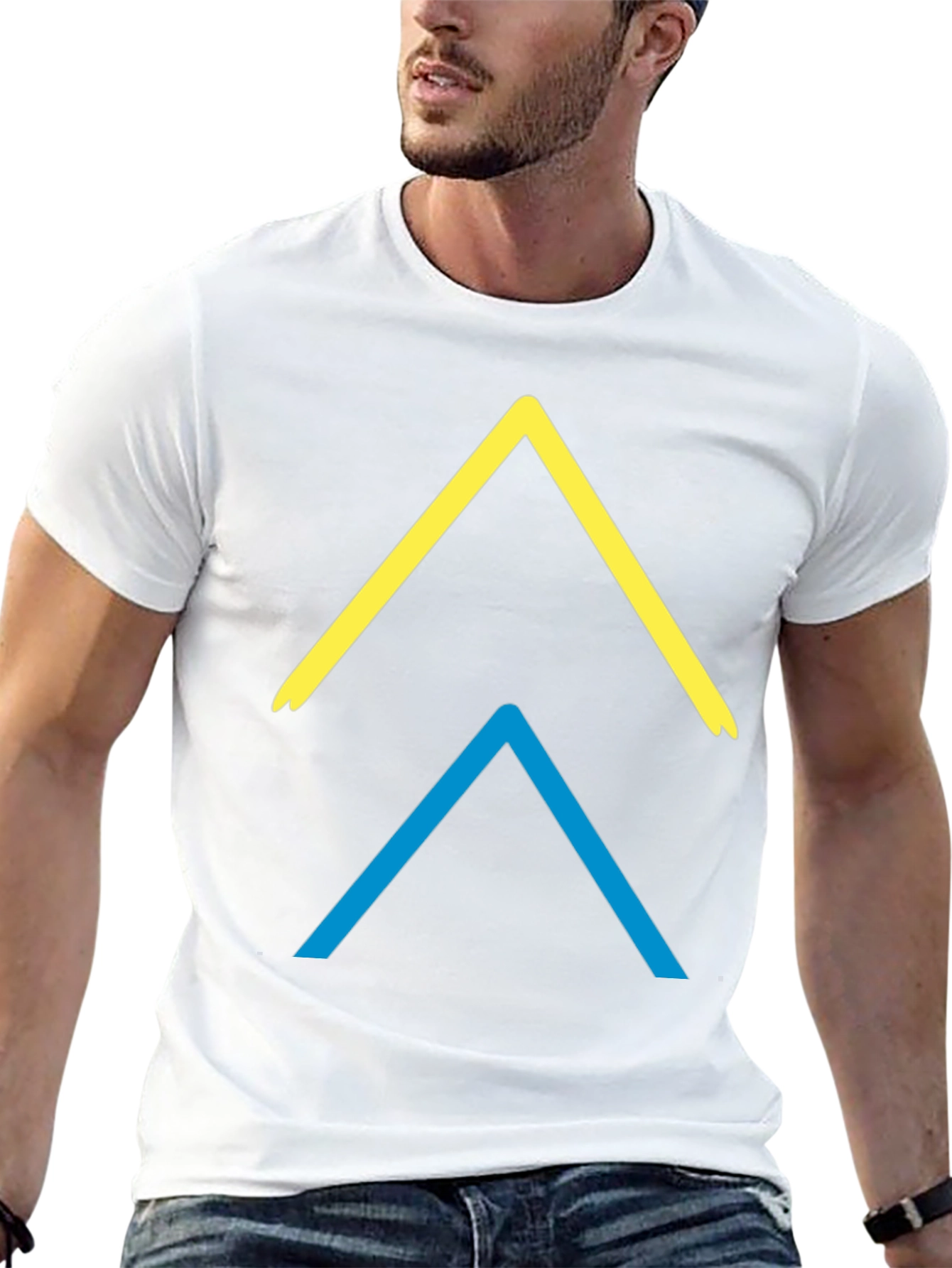 Upward Arrow Graphic Tee - Modern Style
